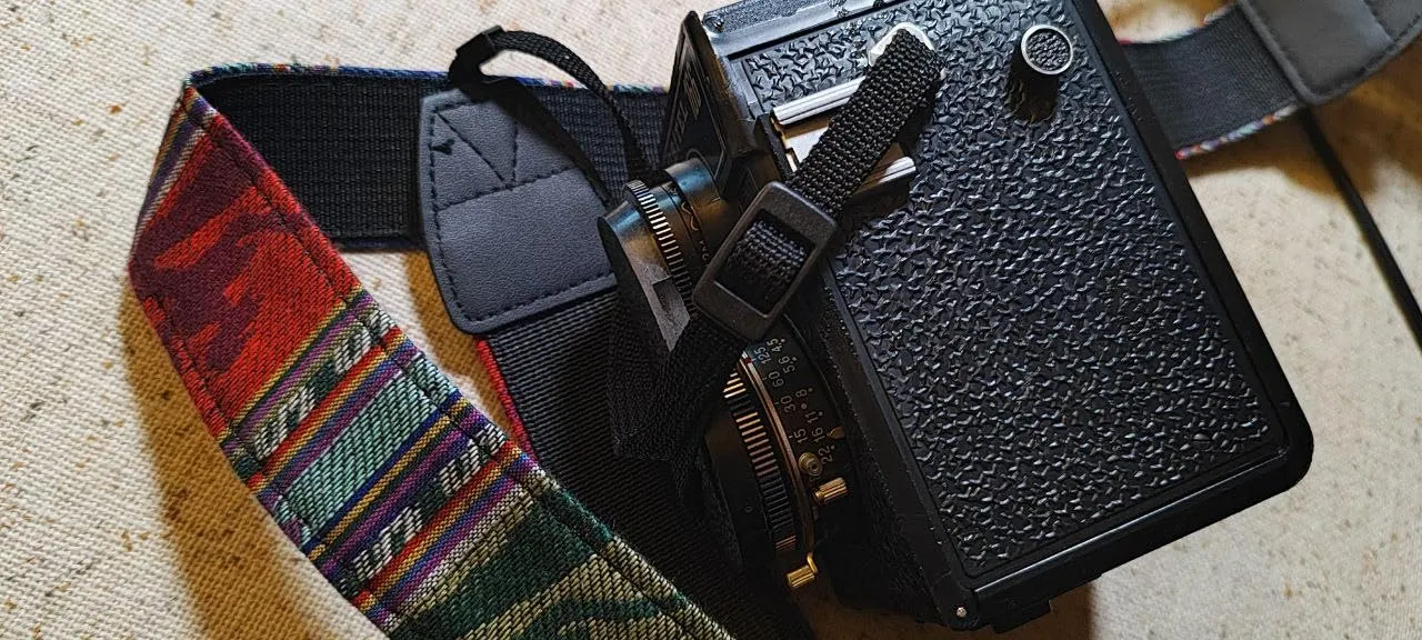 MoKo Bohemia Tracolla Fotocamera Blu Cotone Canvas