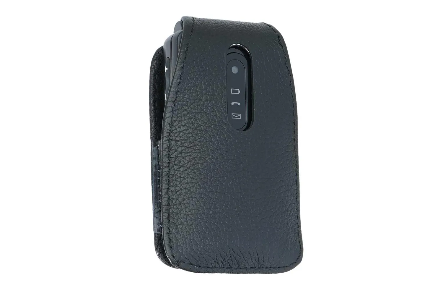 caseroxx Pelle custodia Emporia TALKglam nera con finestra