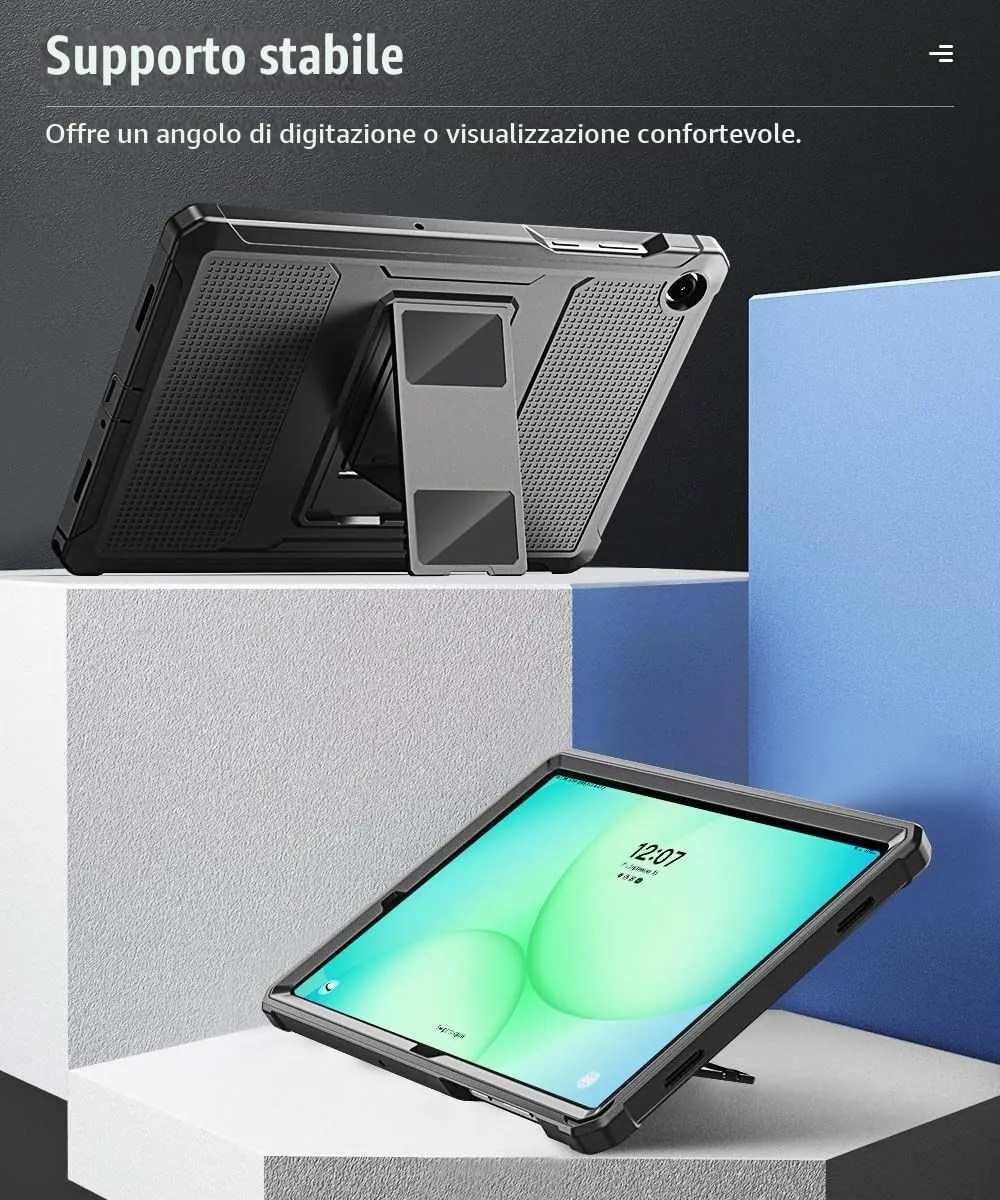 MoKo Cover Galaxy Tab A11+ A9+ 11 pollici nero antiurto