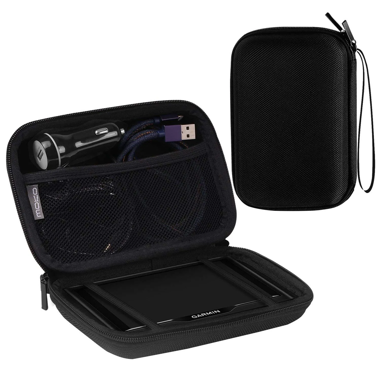 MoKo custodia GPS 7 pollici nera 18 cm imbottita
