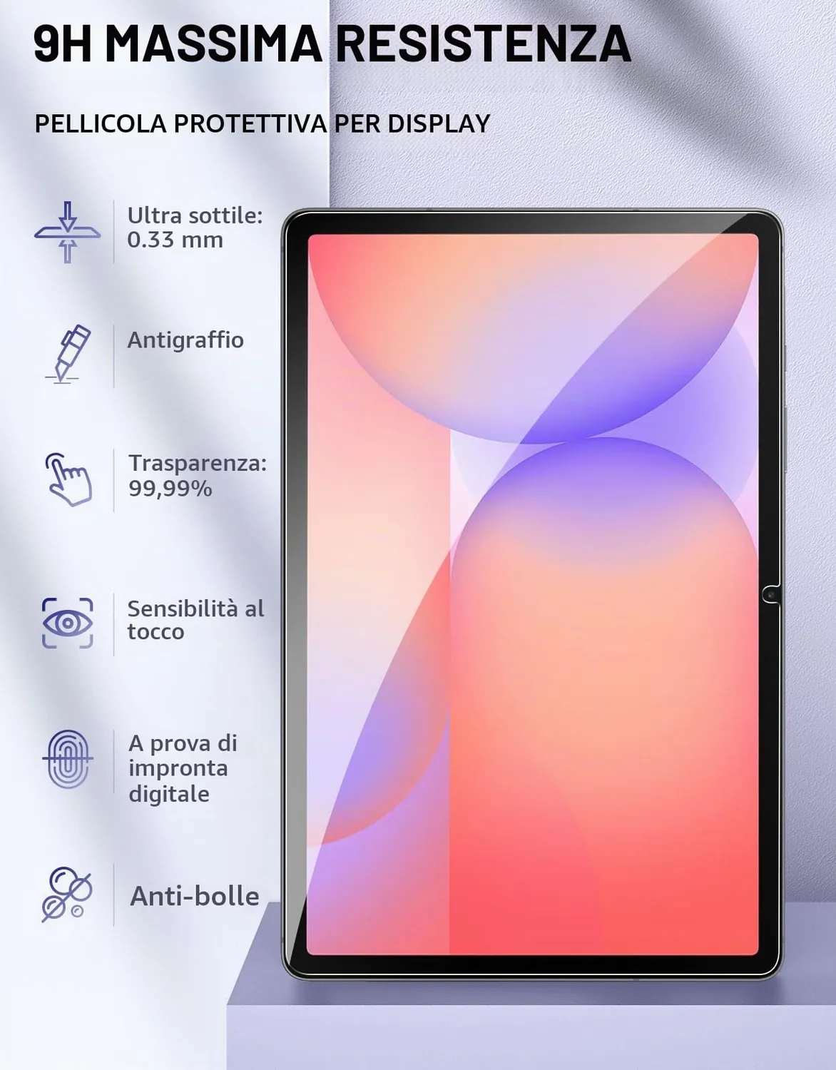 MoKo Galaxy Tab S10 Lite pellicola vetro 2 pezzi 9H