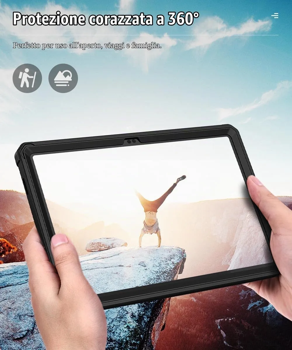 MoKo Cover Galaxy Tab A11+ A9+ 11 pollici nero antiurto