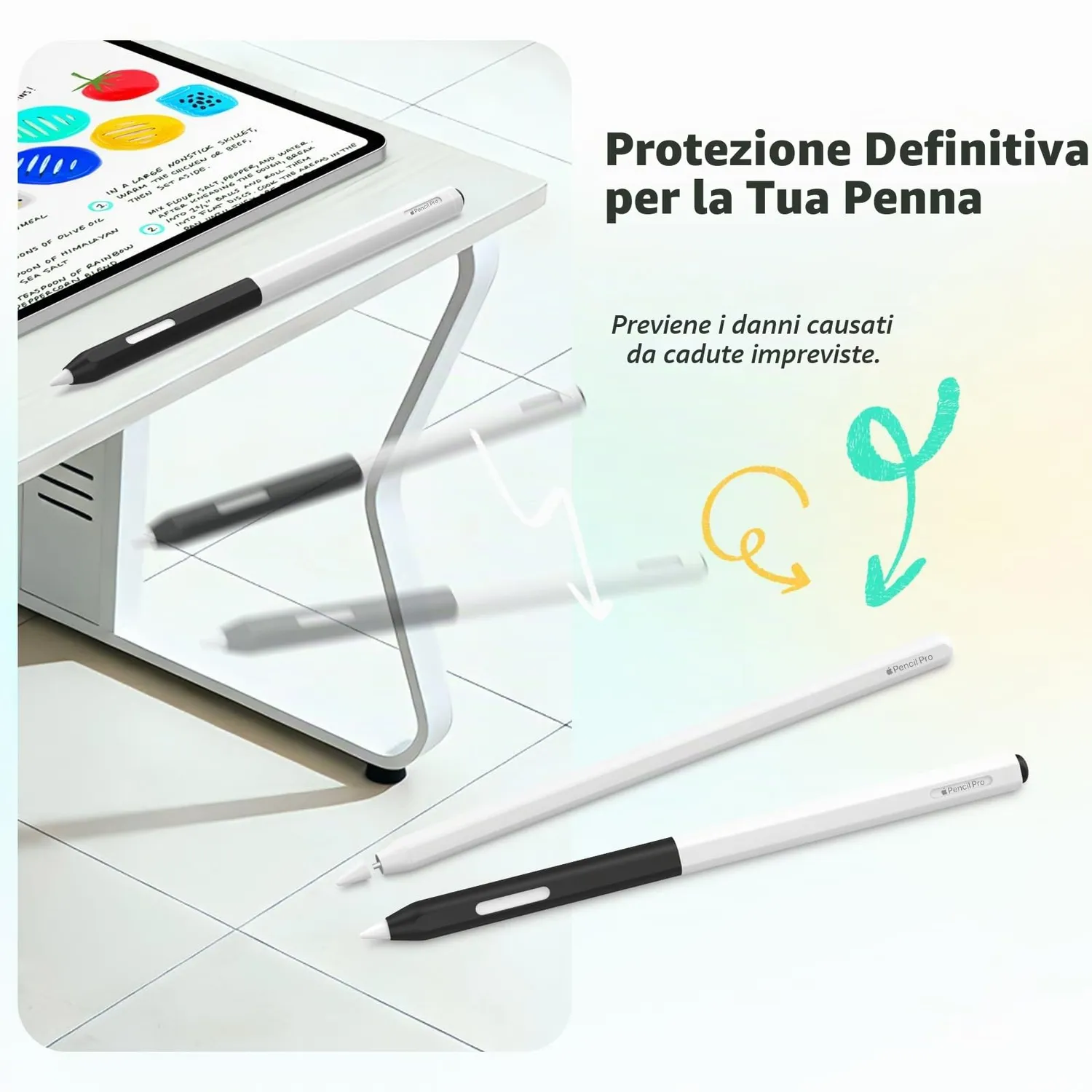 MoKo Apple Pencil Pro 2a Gen custodia silicone nero misterioso