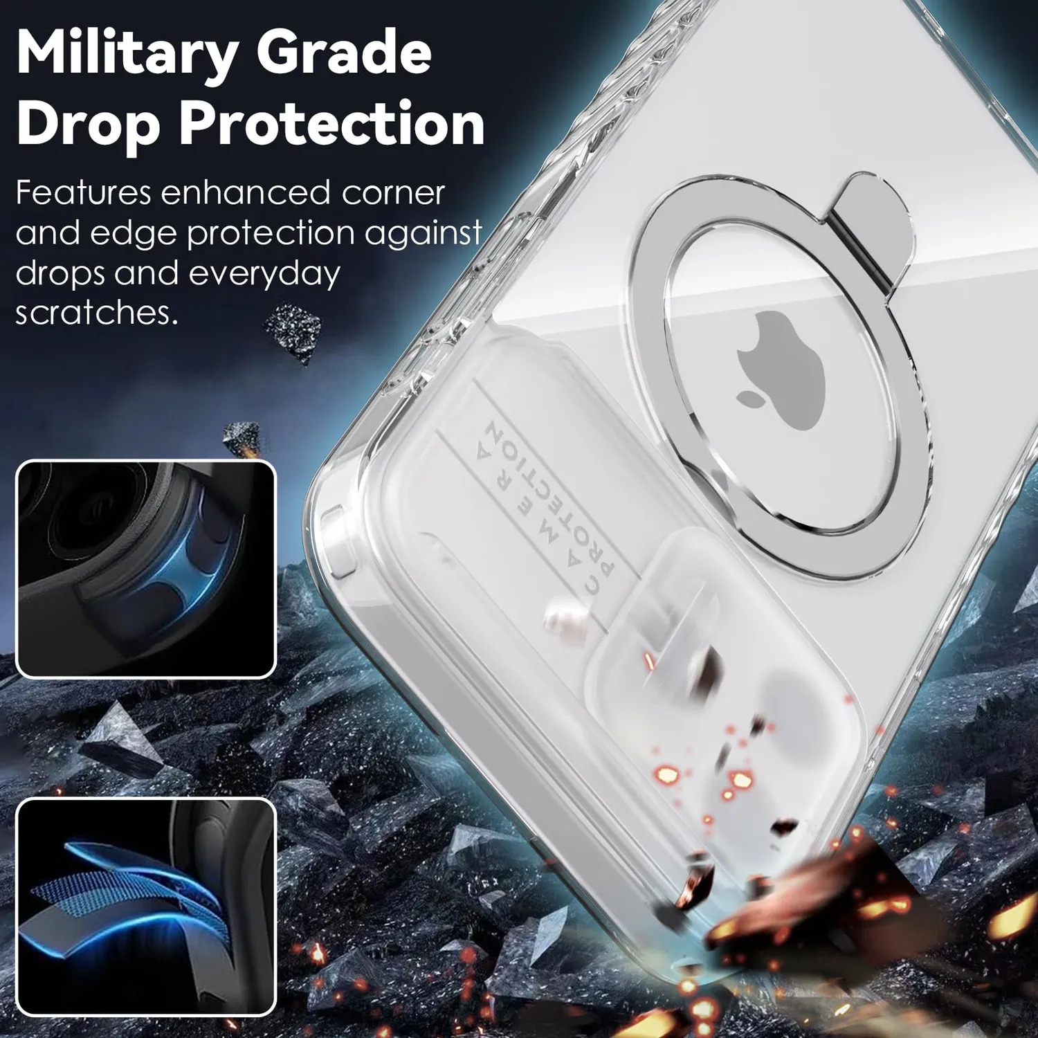 CloudValley cover iPhone 15 Pro Max MagSafe nero stand