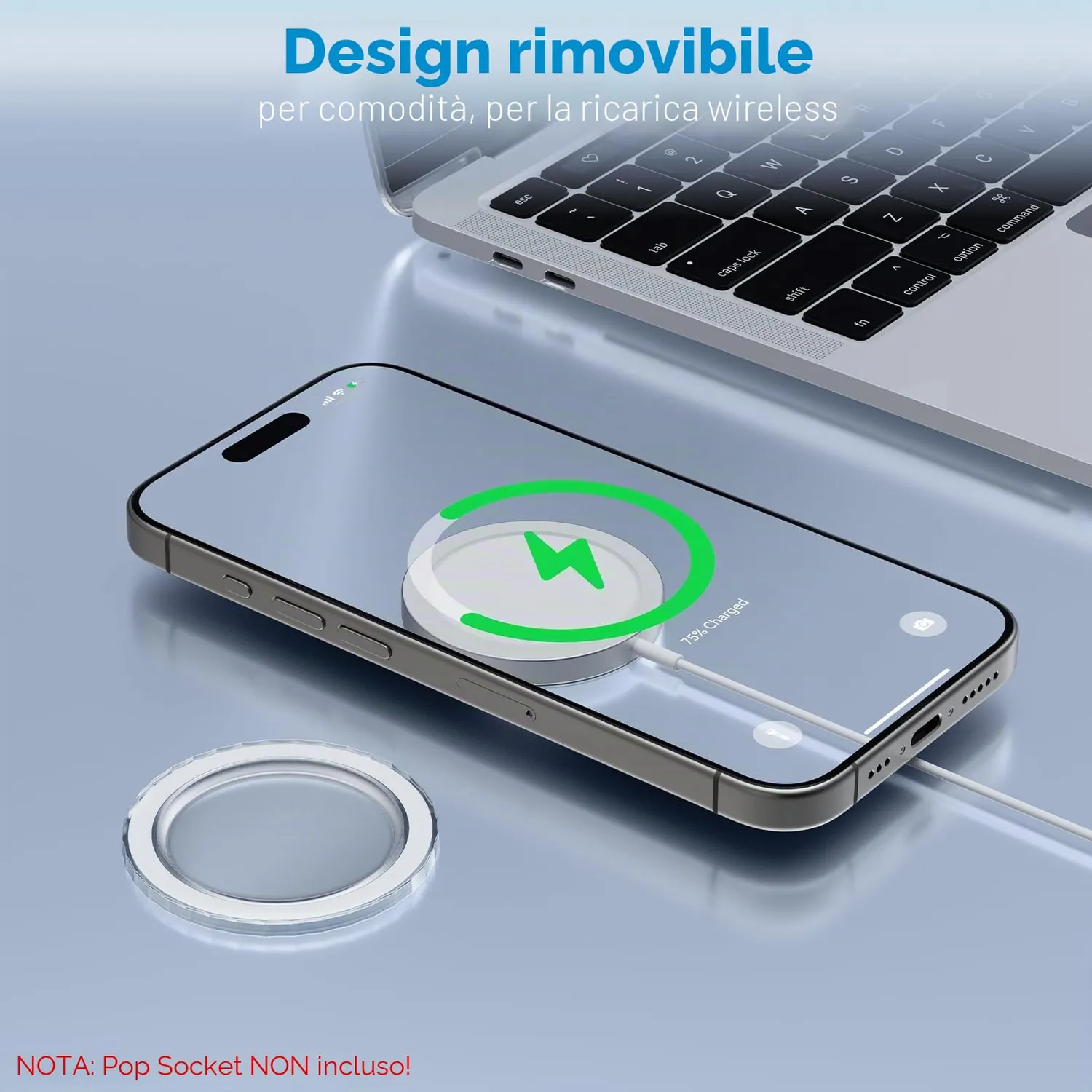 CloudValley Base Magnetica MagSafe Trasparente Opaca