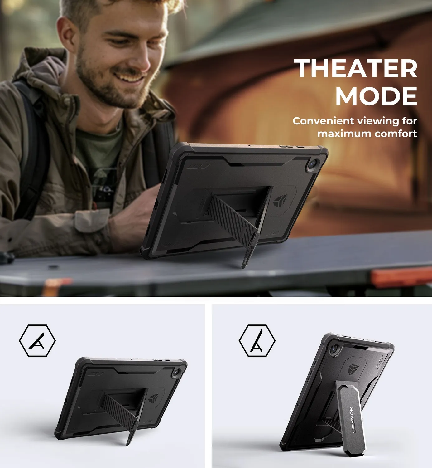 Dexnor Galaxy Tab A8 cover tablet nero antiurto