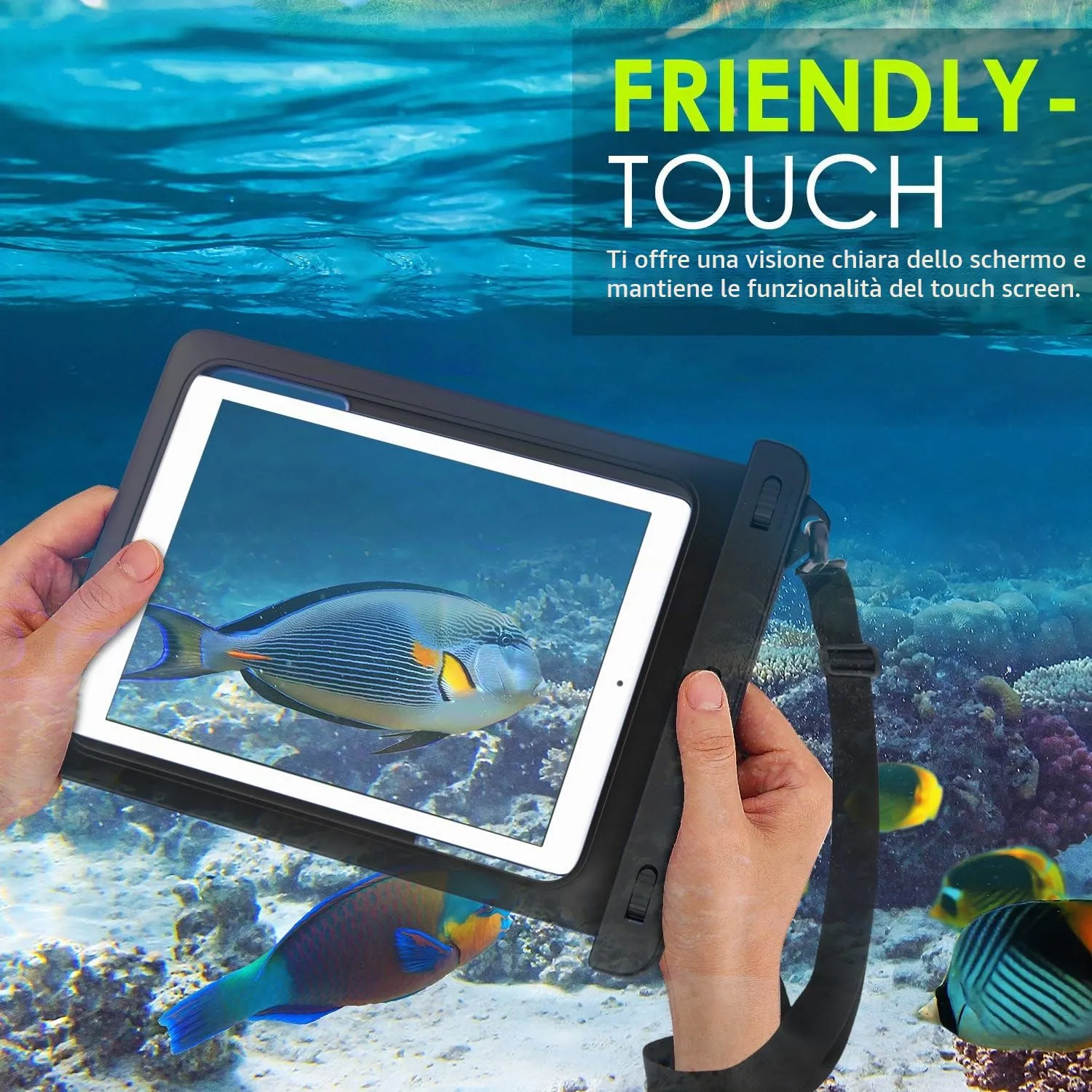 MoKo custodia impermeabile IPX8 tablet 10,2 nero