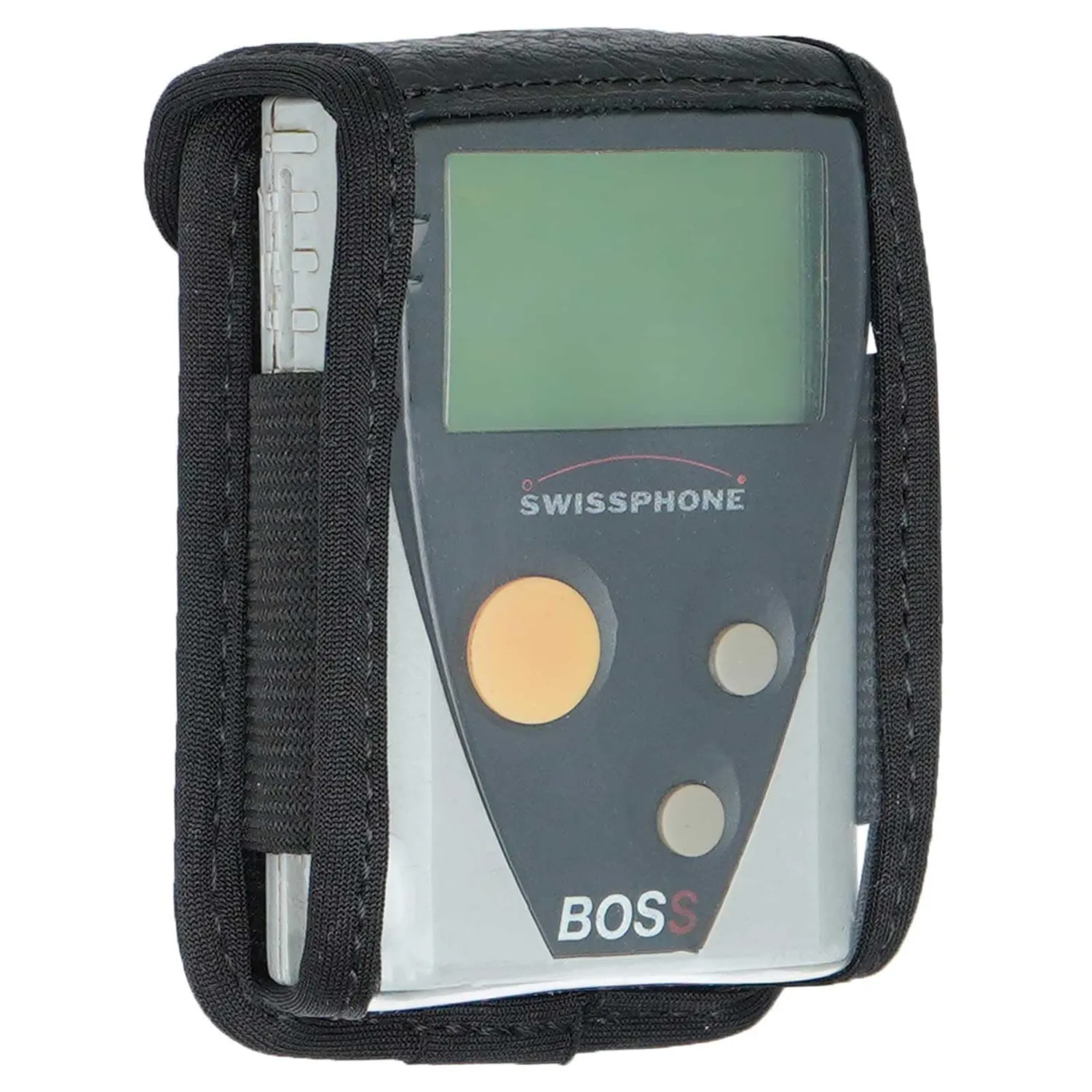 caseroxx Swissphone BOSS fondina cintura nera pelle