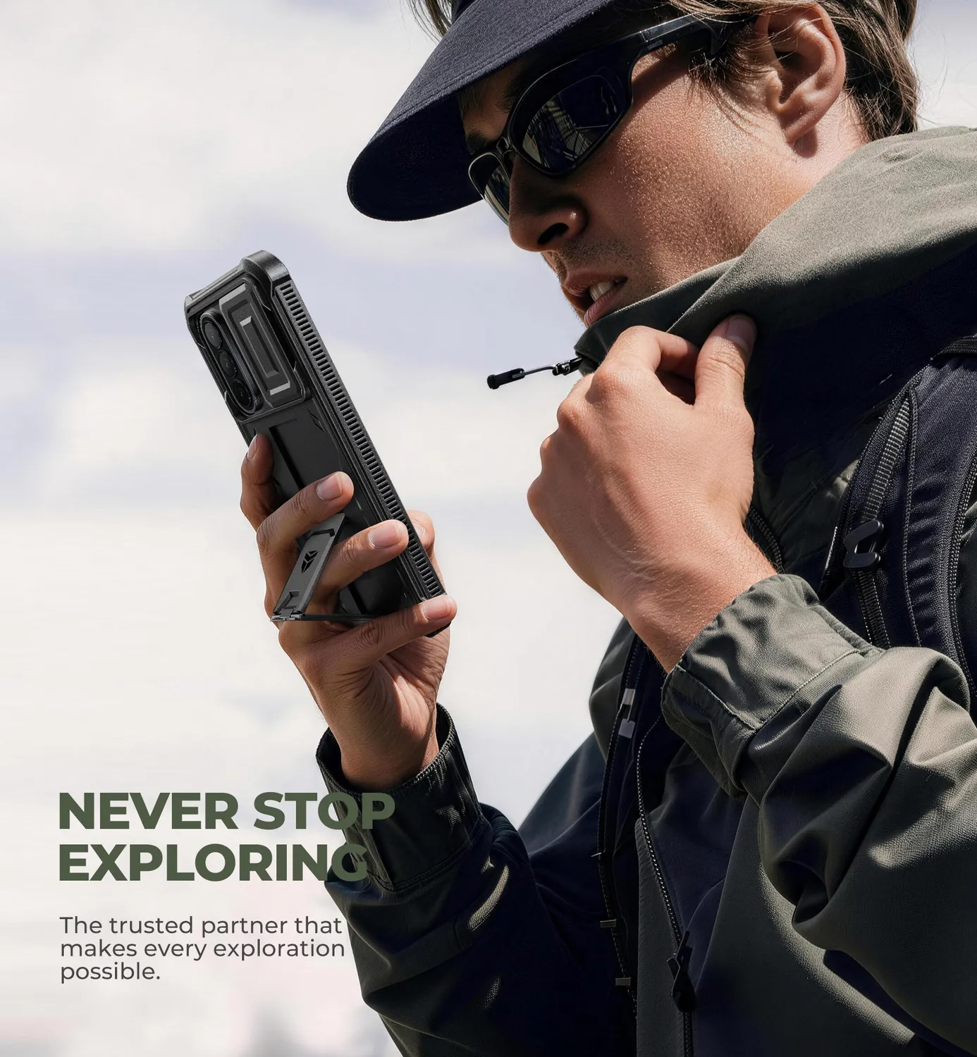 Dexnor Cover Galaxy A57 5G 6,7 Nera Antishock con Cavalletto