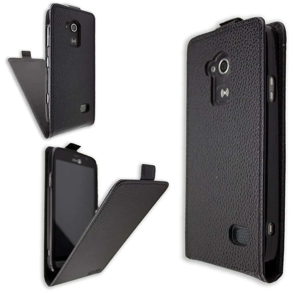 caseroxx Flip Cover Doro Liberto 824/825 Nera Magnetica