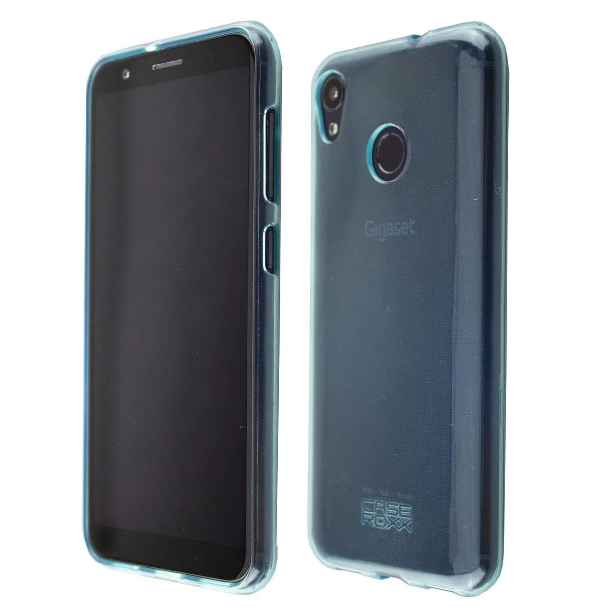 caseroxx TPU custodia Gigaset GS185 azzurra antiurto