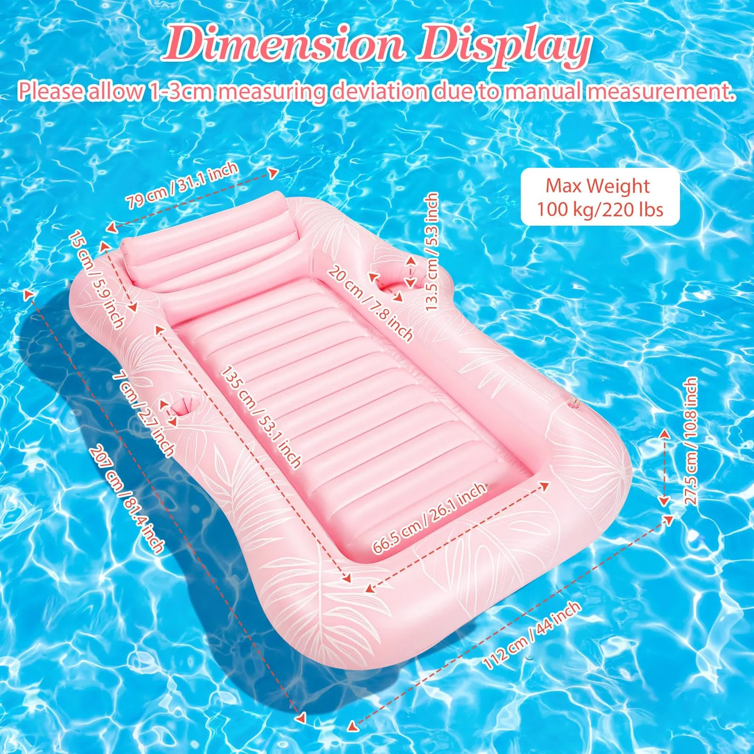 MoKo materassino gonfiabile piscina adulti portabicchieri