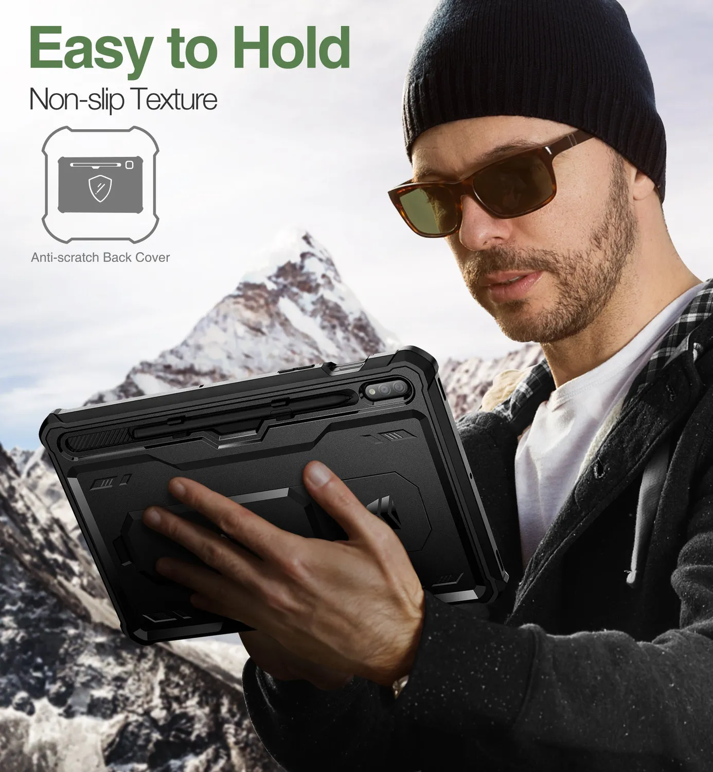 Dexnor Galaxy Tab S7 S8 11" cover nera rugged pennino