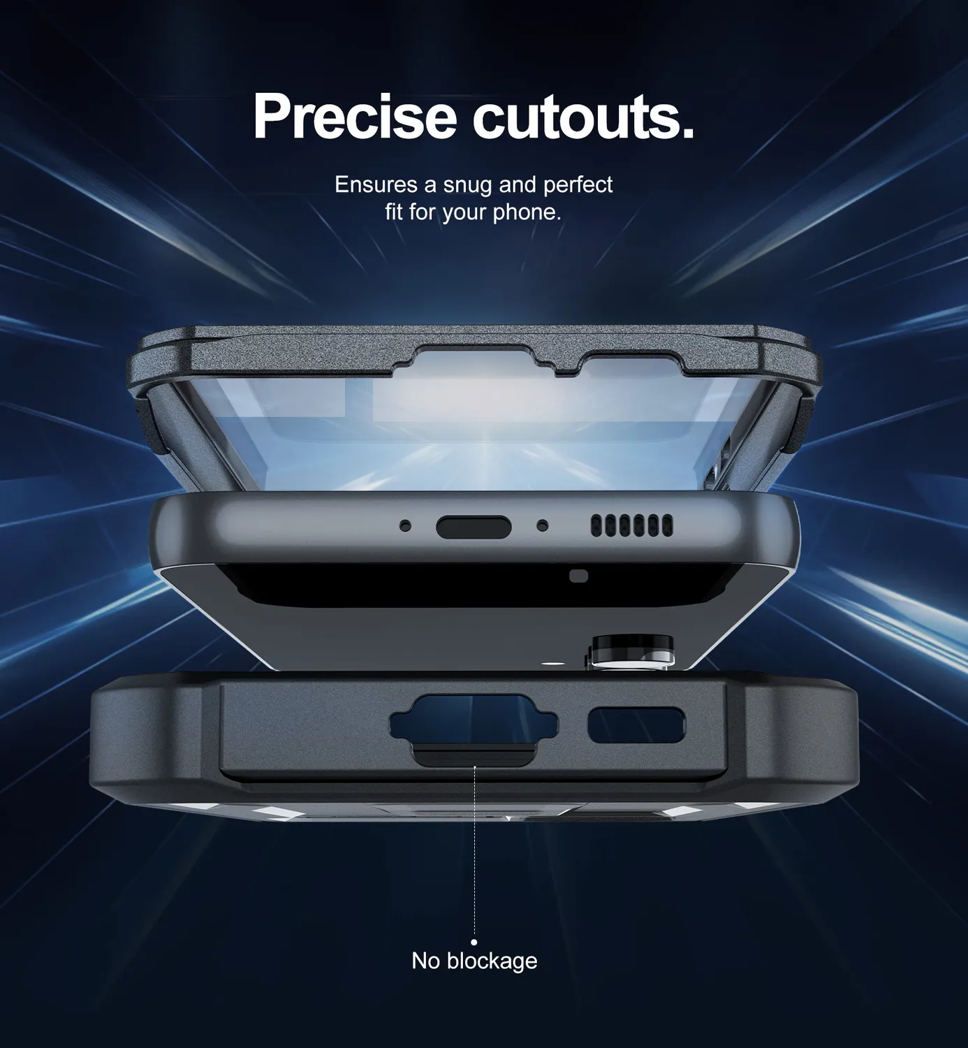 Dexnor per Galaxy S23 FE cover nera con pellicole
