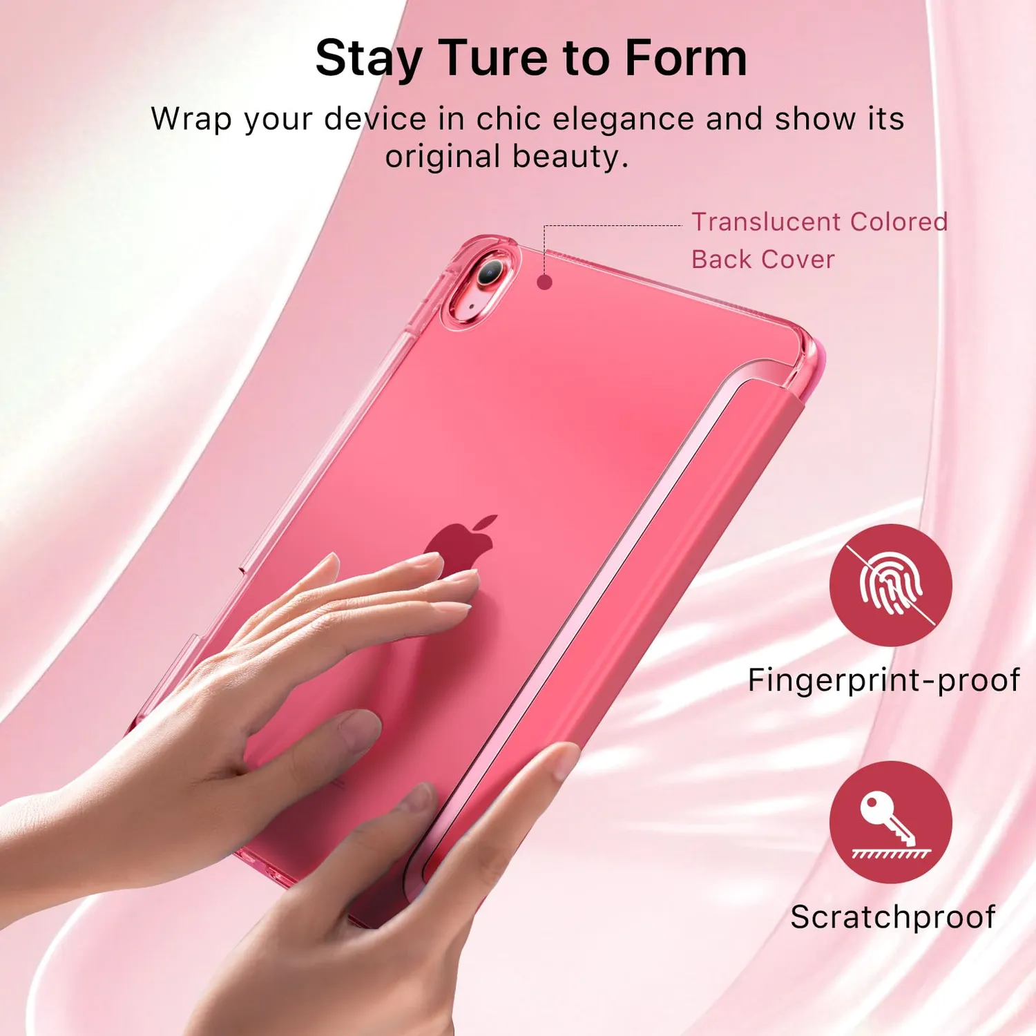 MoKo Cover iPad A16 11 10 Gen Anguria Rosa con Penna
