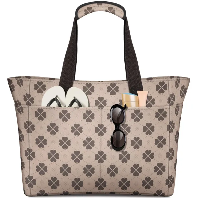 EOIWUY Quadrifoglio borsa mare donna 35L impermeabile