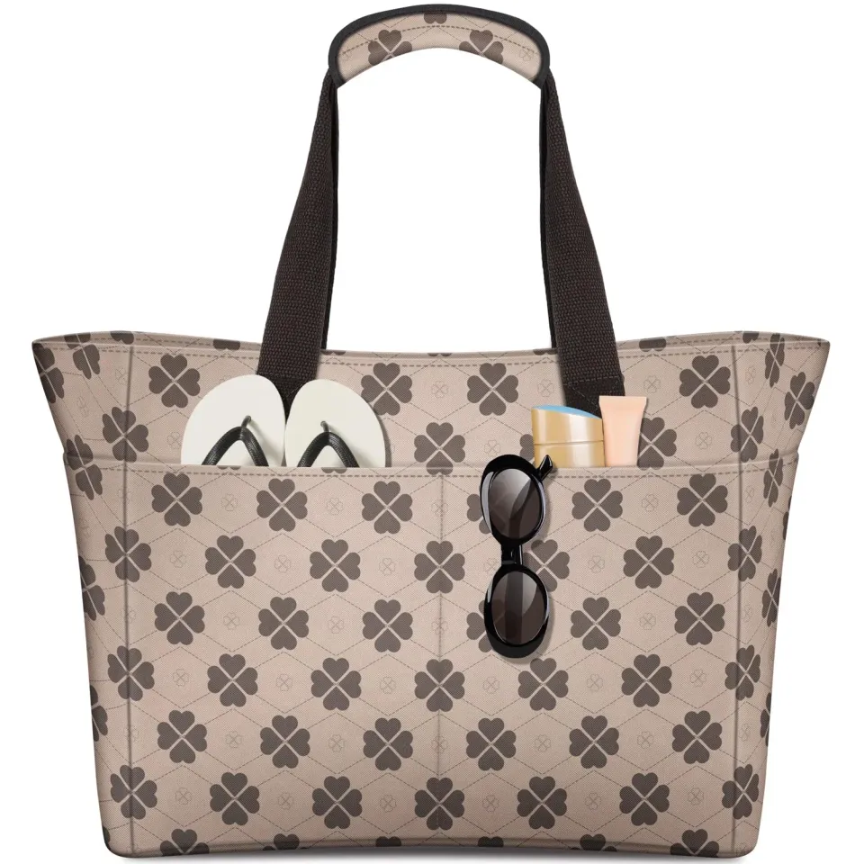 EOIWUY Quadrifoglio borsa mare donna 35L impermeabile