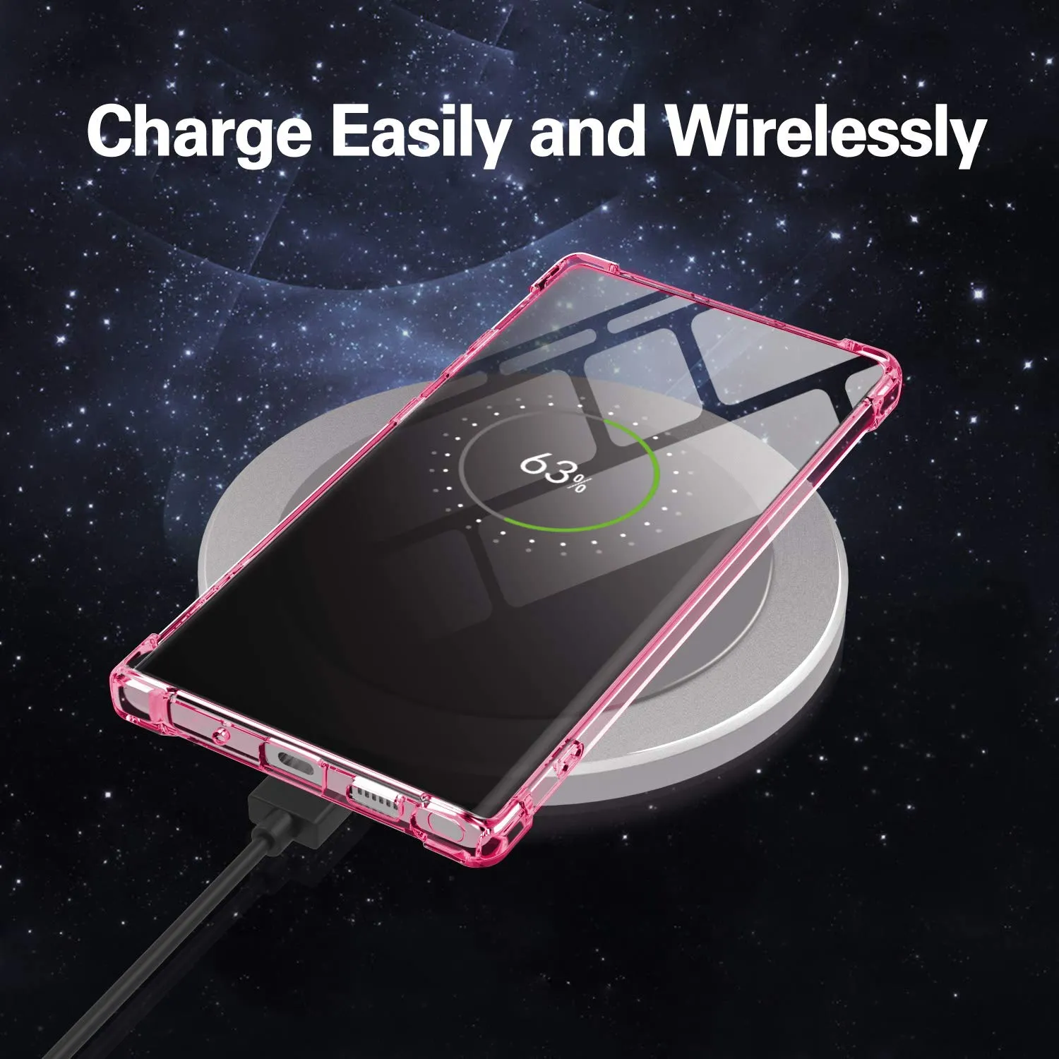MoKo Cover Galaxy Note 10 Plus 6.8 Trasparente Rosa Sottile