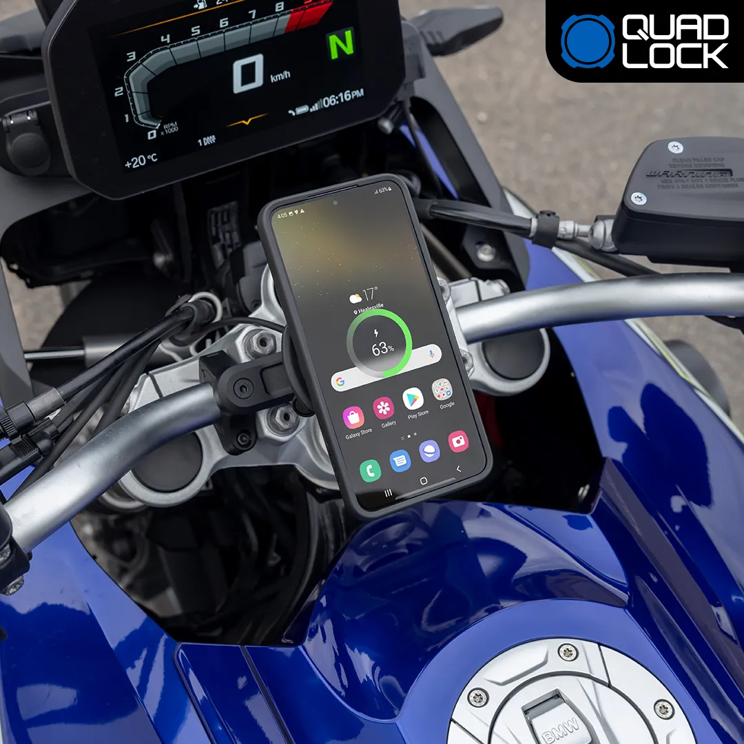 Quad Lock Kit Moto Supporto Manubrio Custodia Galaxy antiurto