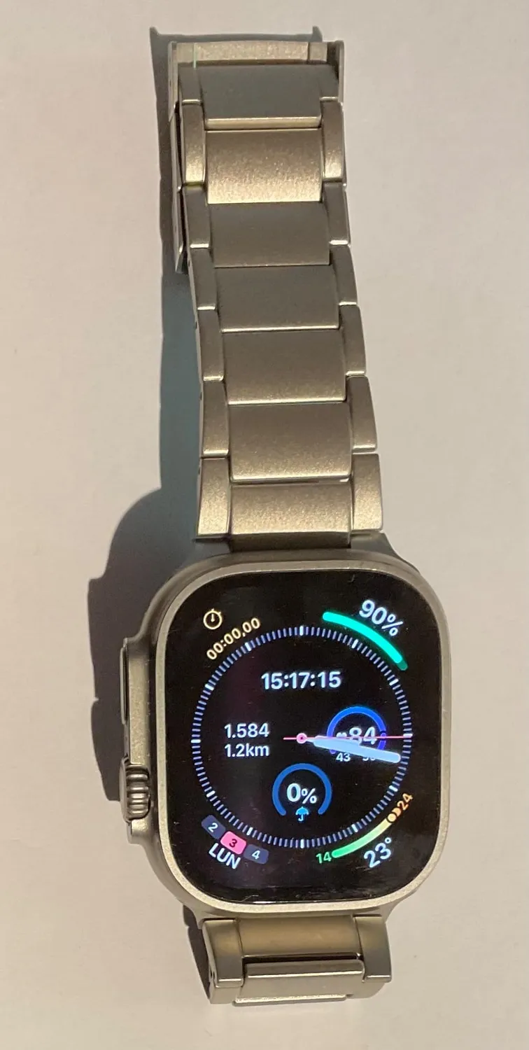 MoKo Cinturino Titanio Apple Watch 42-49mm Doppio Pulsante