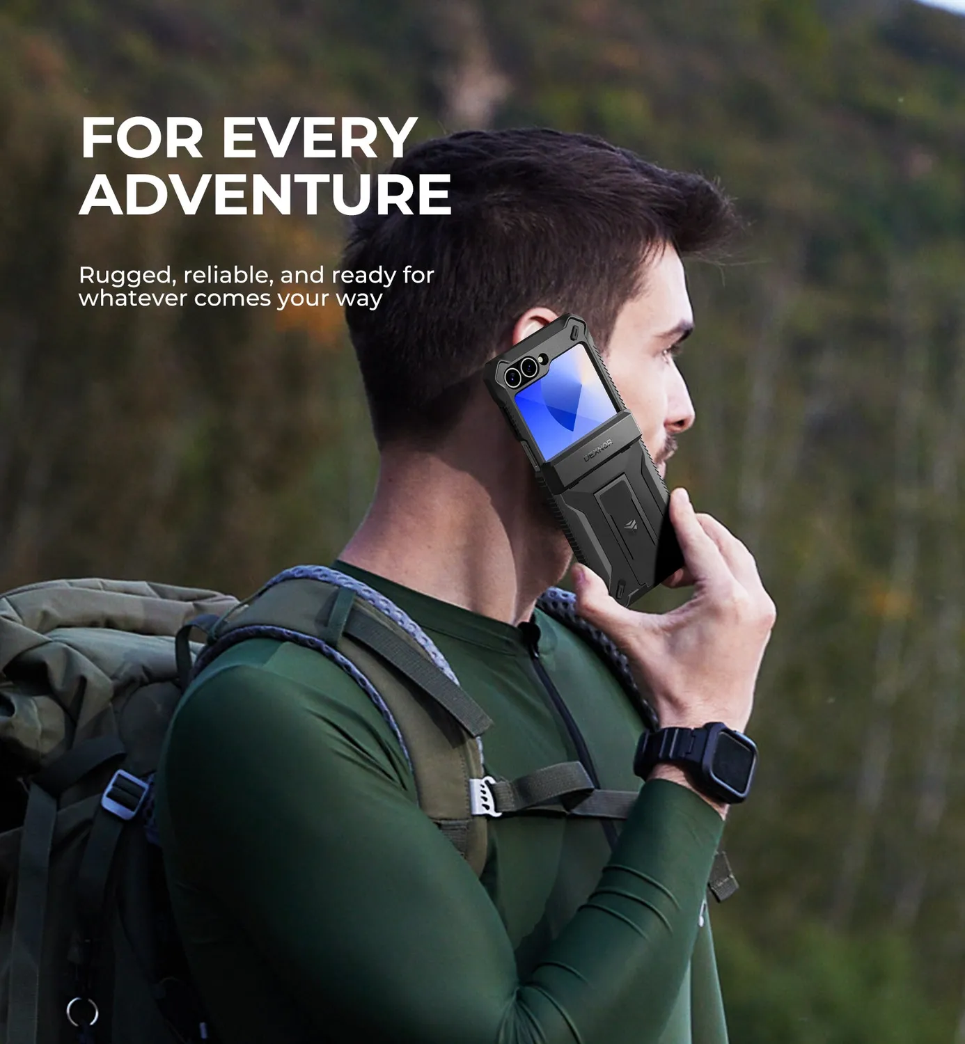 Dexnor Galaxy Z Flip 6 Cover nera con cerniera
