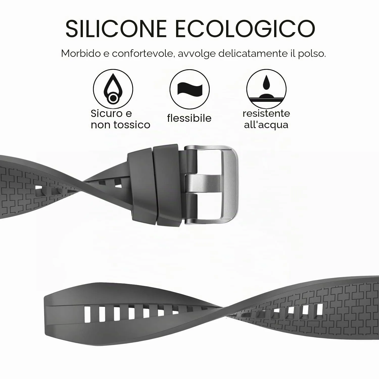 MoKo Watch GT Cinturino Sportivo 22mm Silicone Tricolore