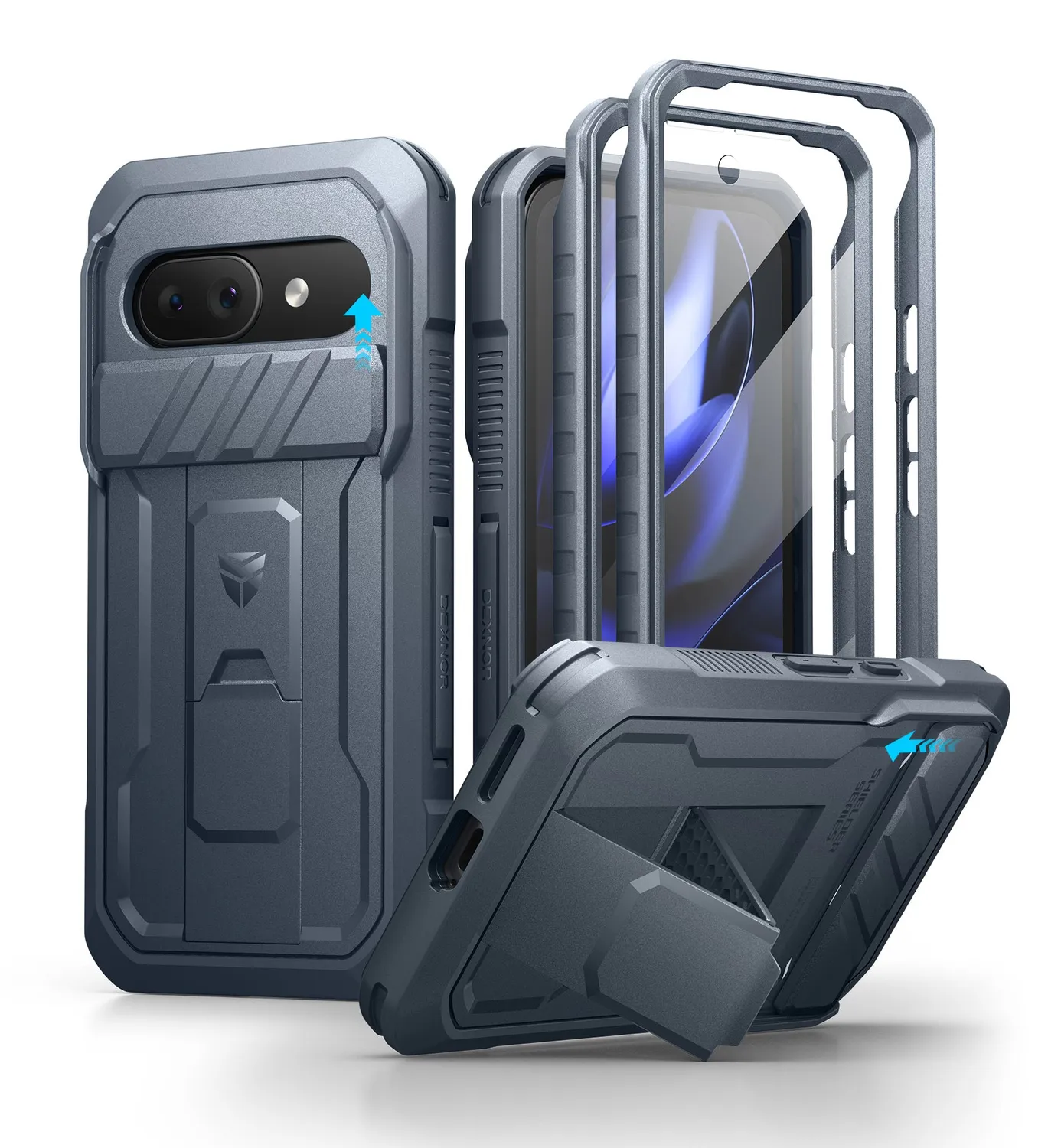 Dexnor Pixel 9A Cover custodia nera rugged