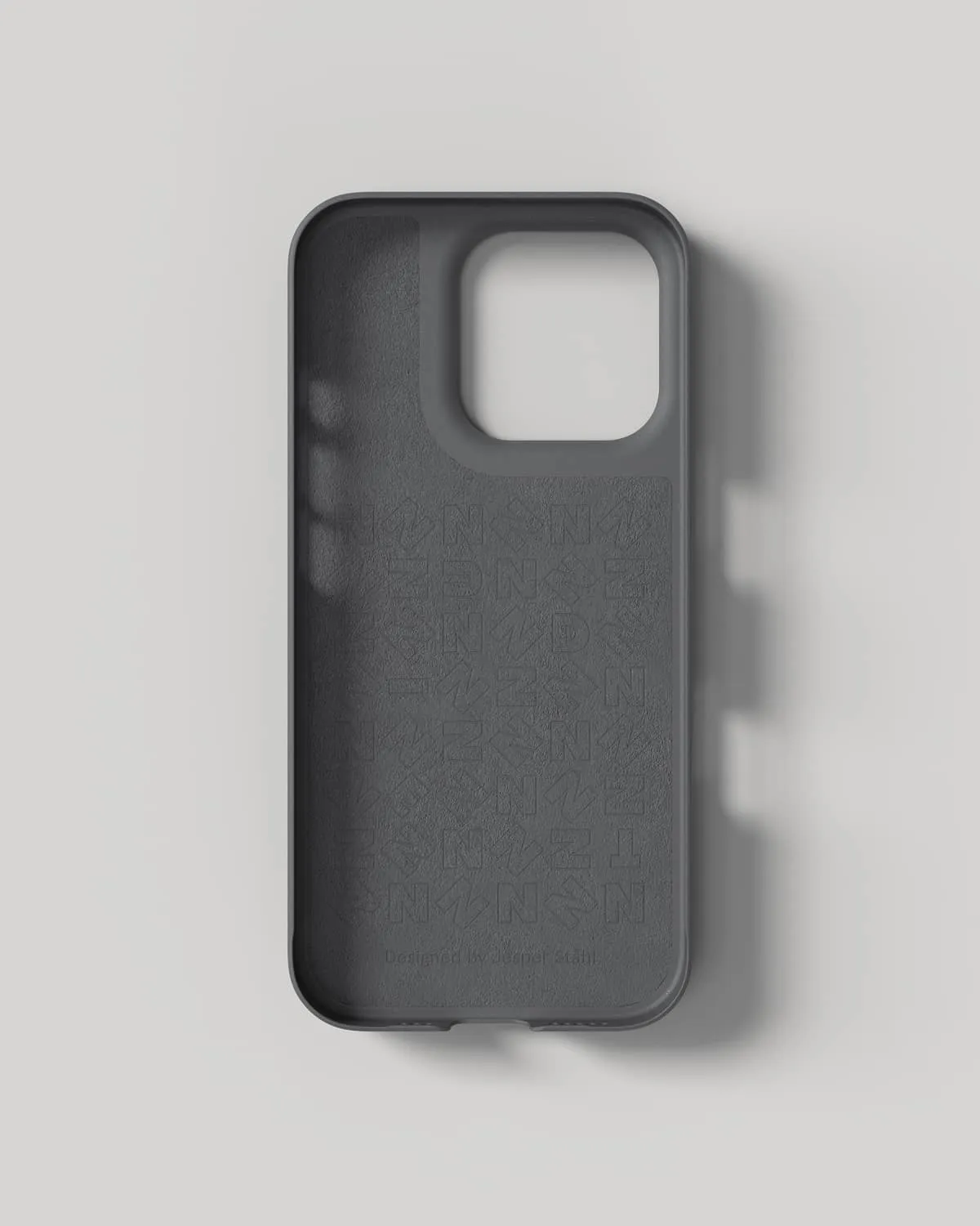 Nudient Thin Case iPhone 16 Pro cover grigia sottile senza MagSafe