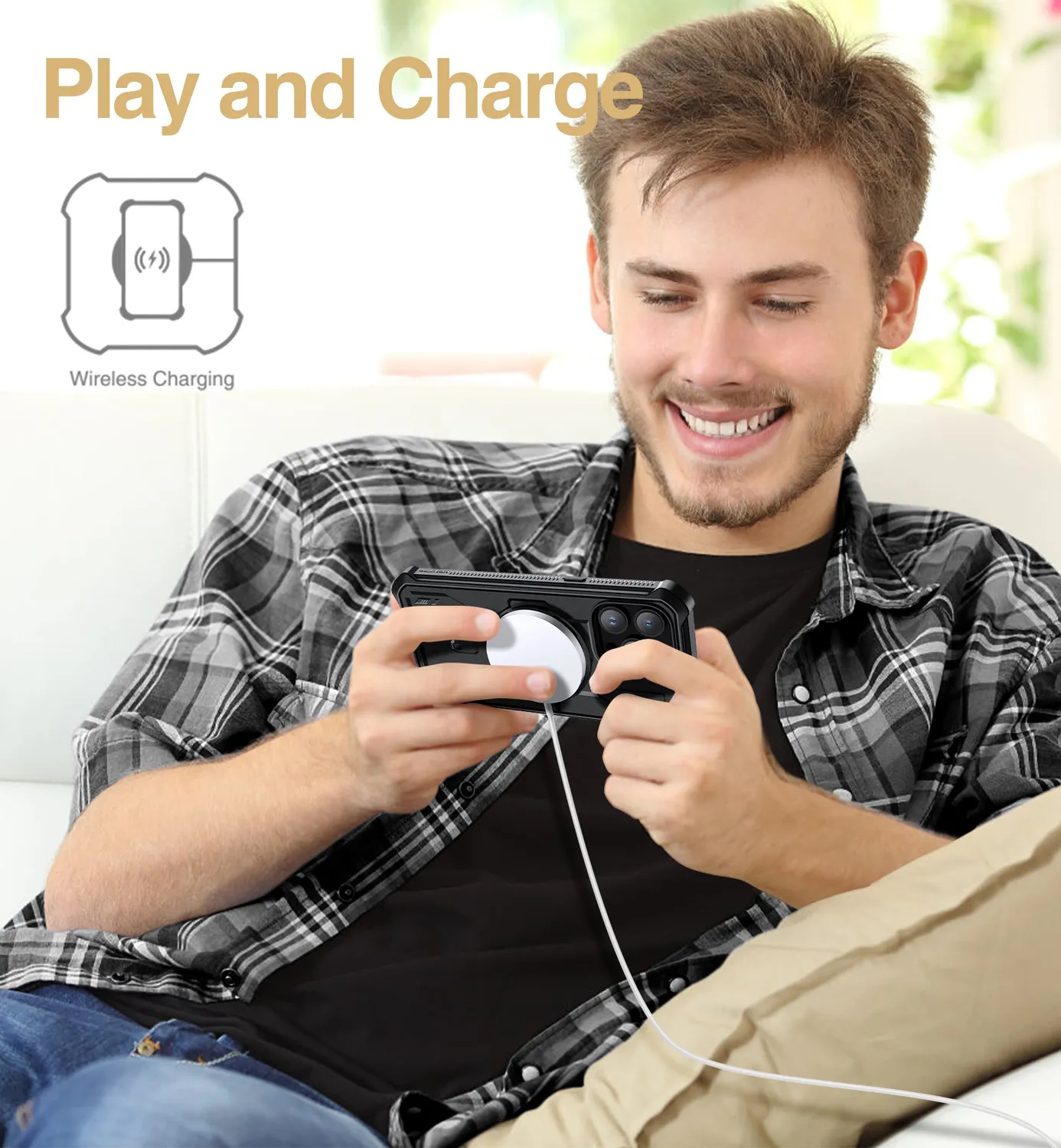 Dexnor iPhone 14 Pro Max cover blu heavy-duty pellicola