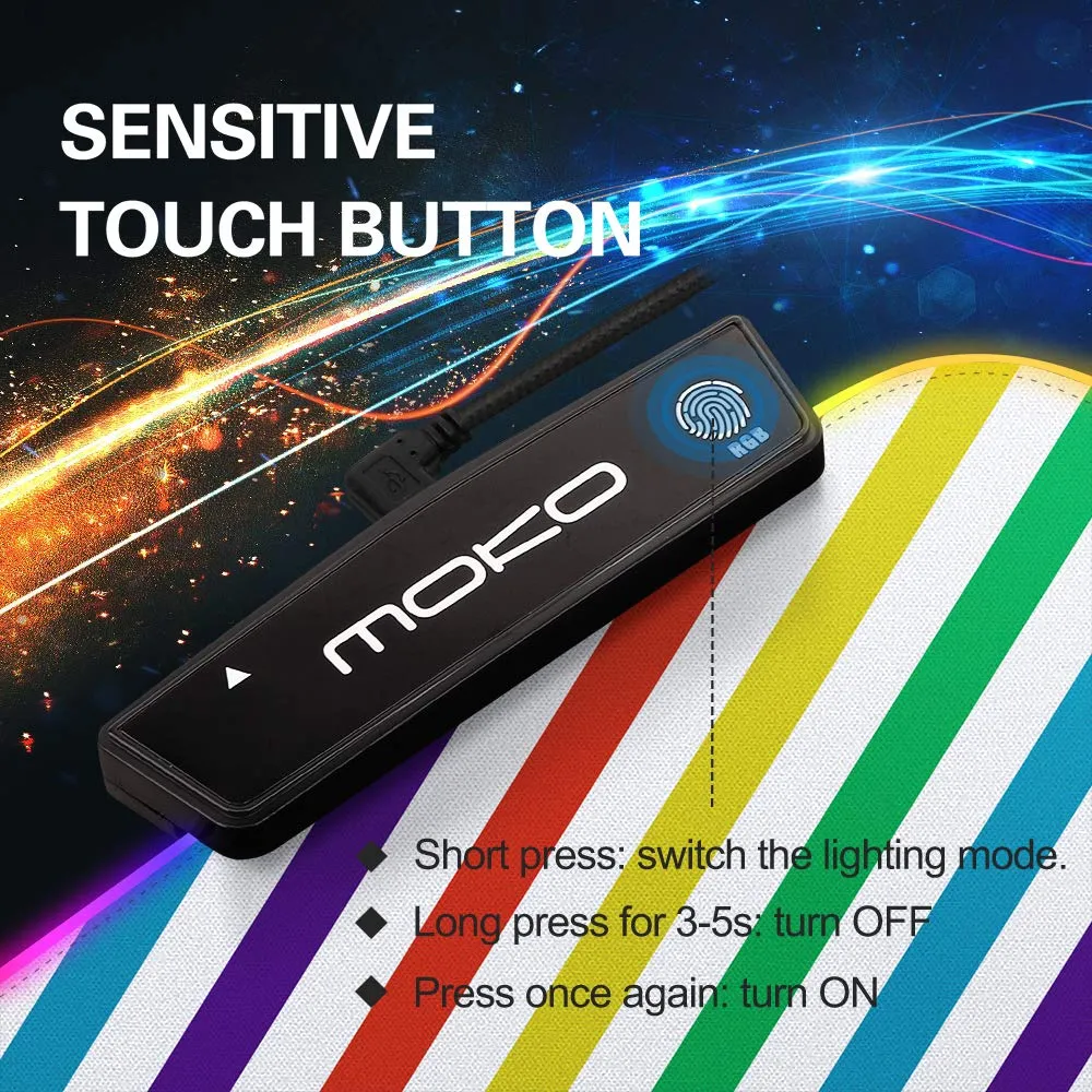 MoKo tappetino mouse gaming RGB antiscivolo impermeabile