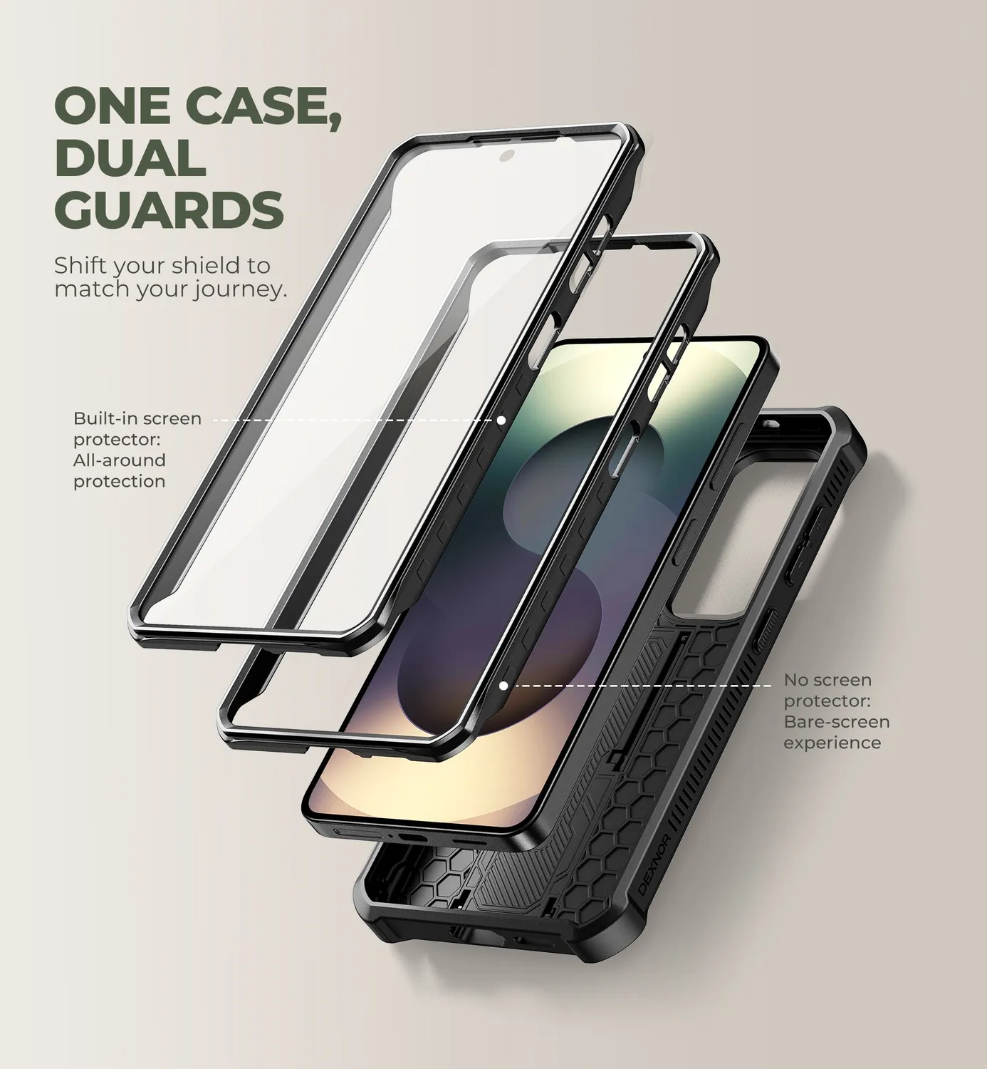 Dexnor Galaxy S26 cover nera con copricamera 2026