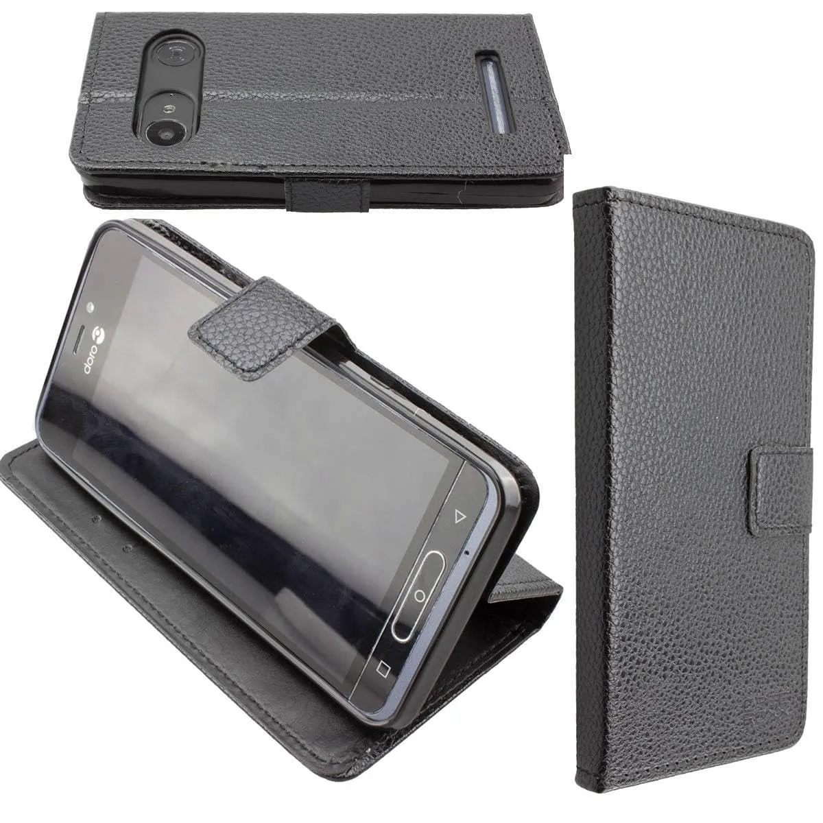 caseroxx Bookstyle Custodia a Libro Doro 8035 Nera