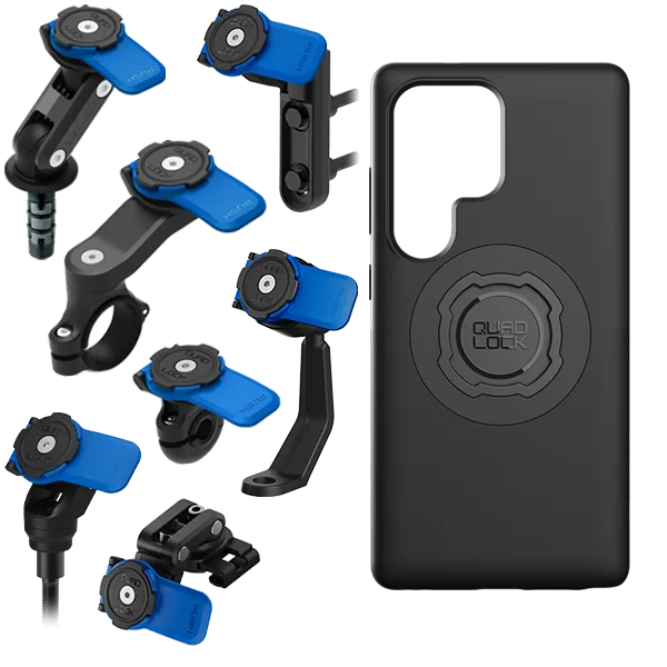 Quad Lock Kit Moto Supporto Manubrio Custodia Galaxy antiurto