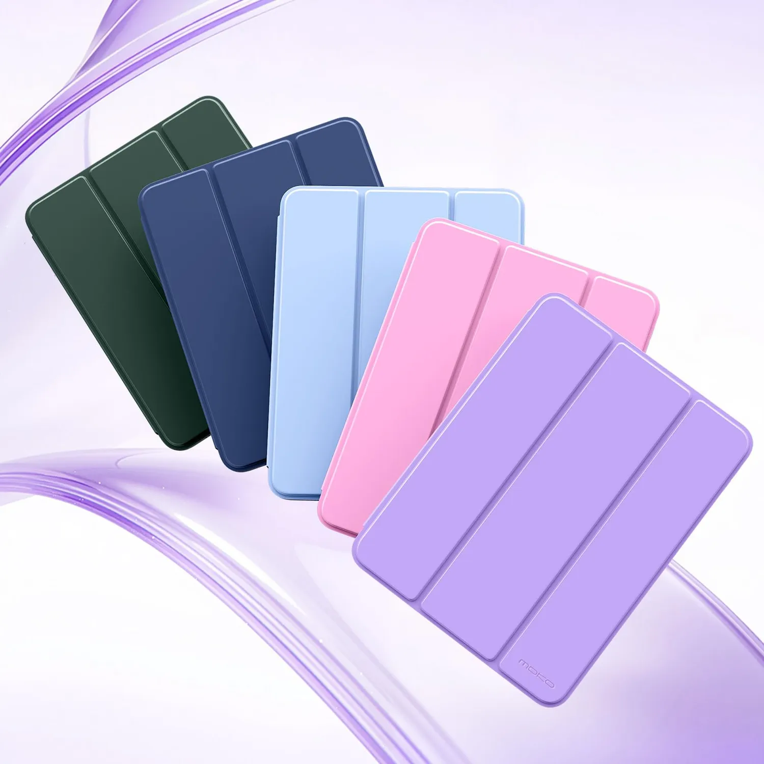 MoKo Custodia Sottile iPad Air 11 Lilla Doppio Angolo Penna