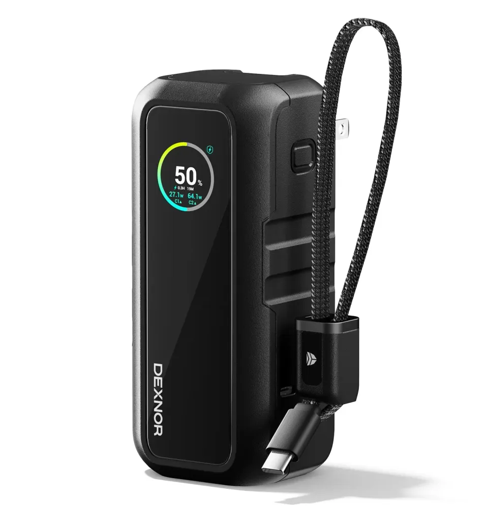 Dexnor power bank 15000mAh 65W nero spina