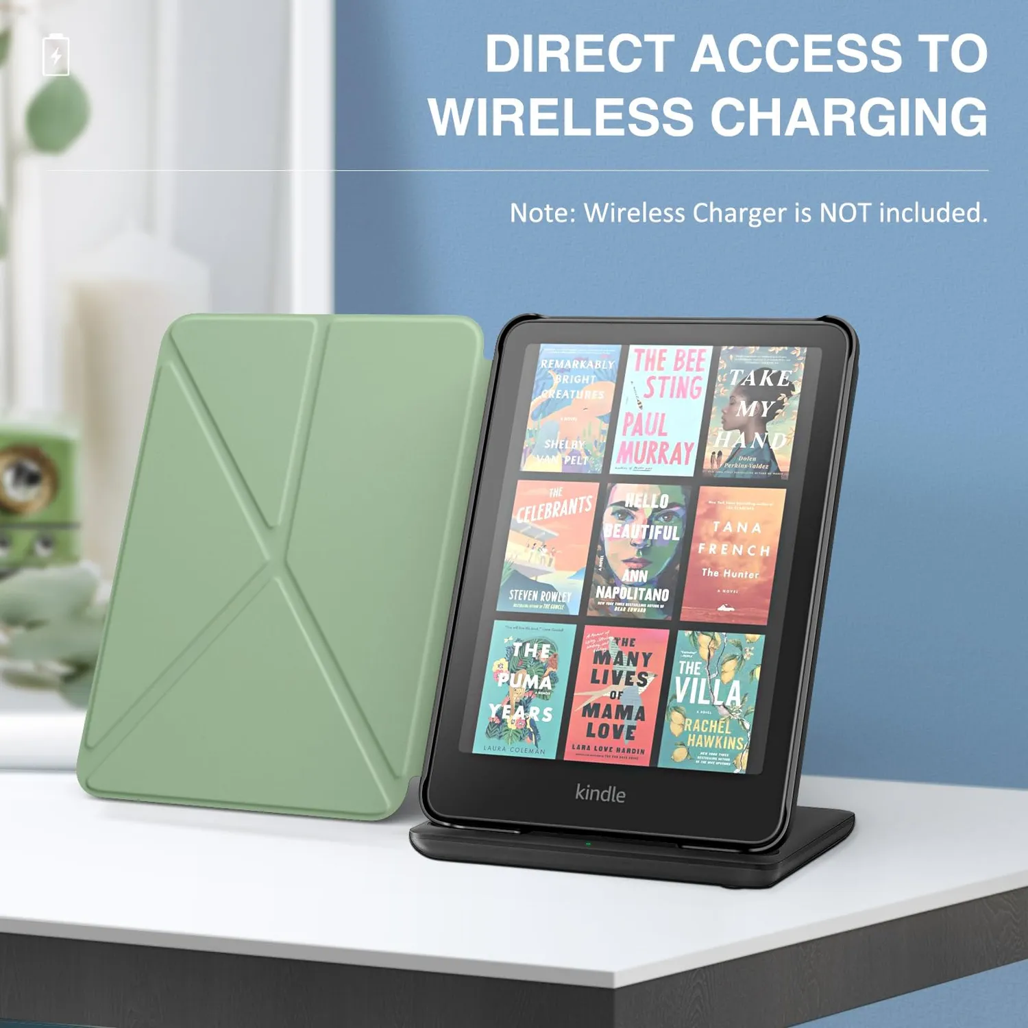 MoKo Kindle Paperwhite 12ª Gen Custodia 7" Verde Agave magnetica