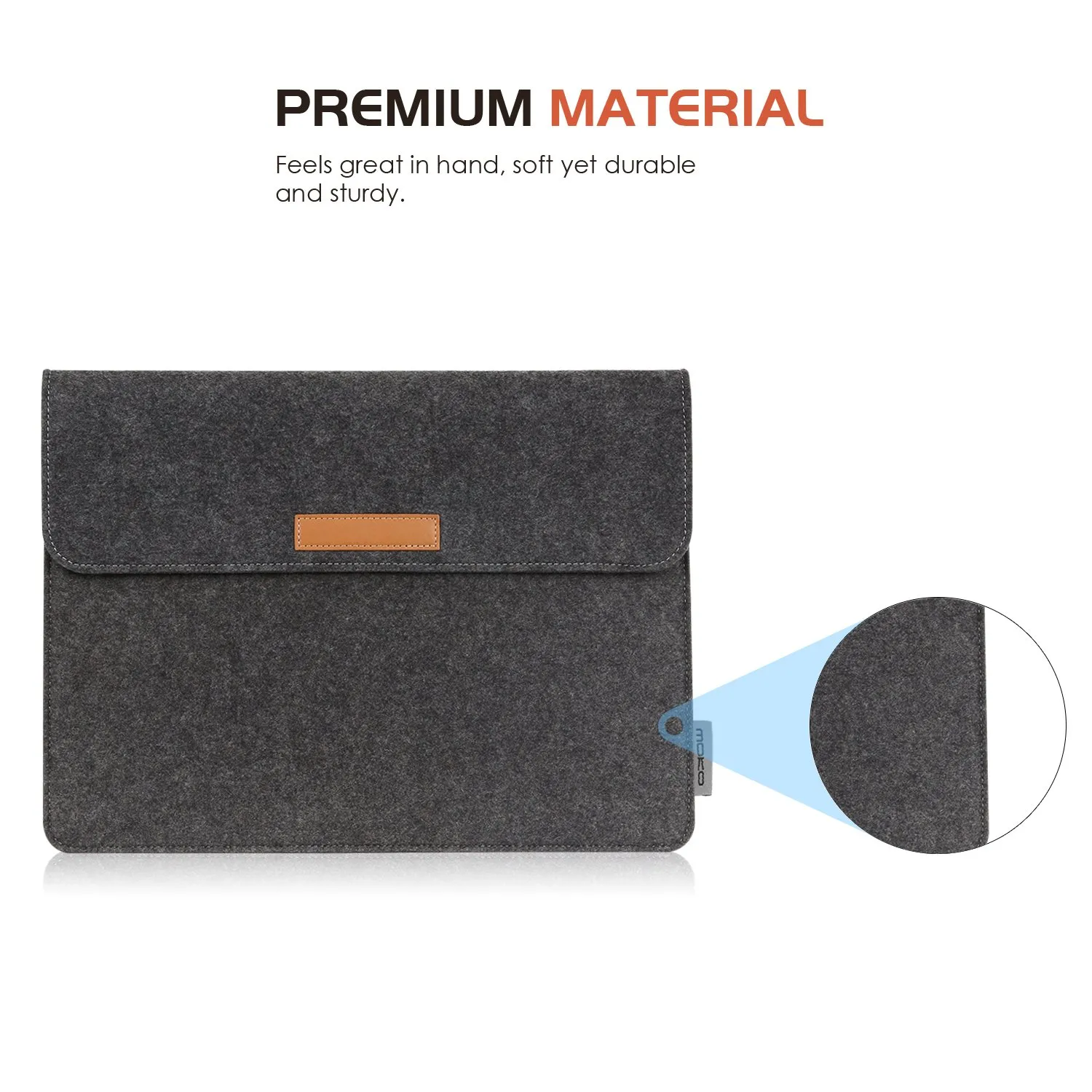 MoKo Custodia Feltro per MacBook Pro 14 2021 sleeve grigio scuro