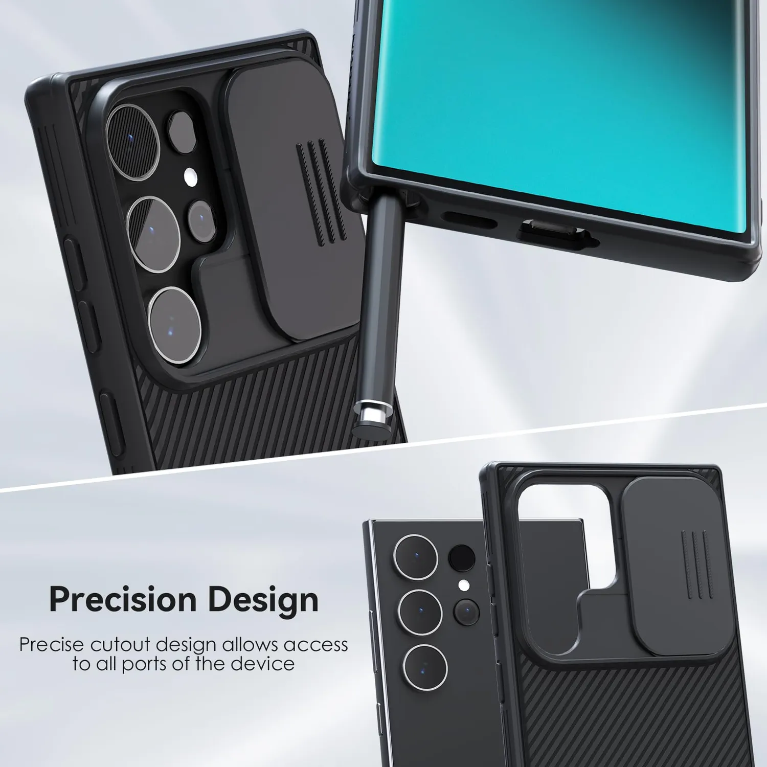 CloudValley S24 Ultra Cover Samsung Galaxy S24 Ultra Nero PC