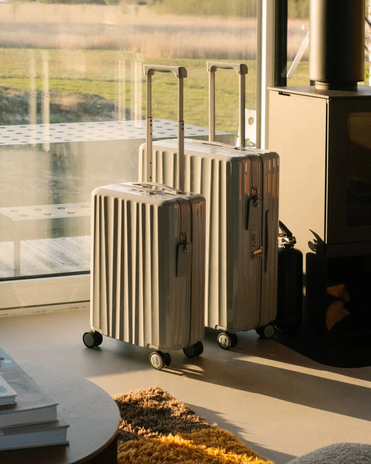 Nudient Bold Urban Grey set valigie Cabin + M + L