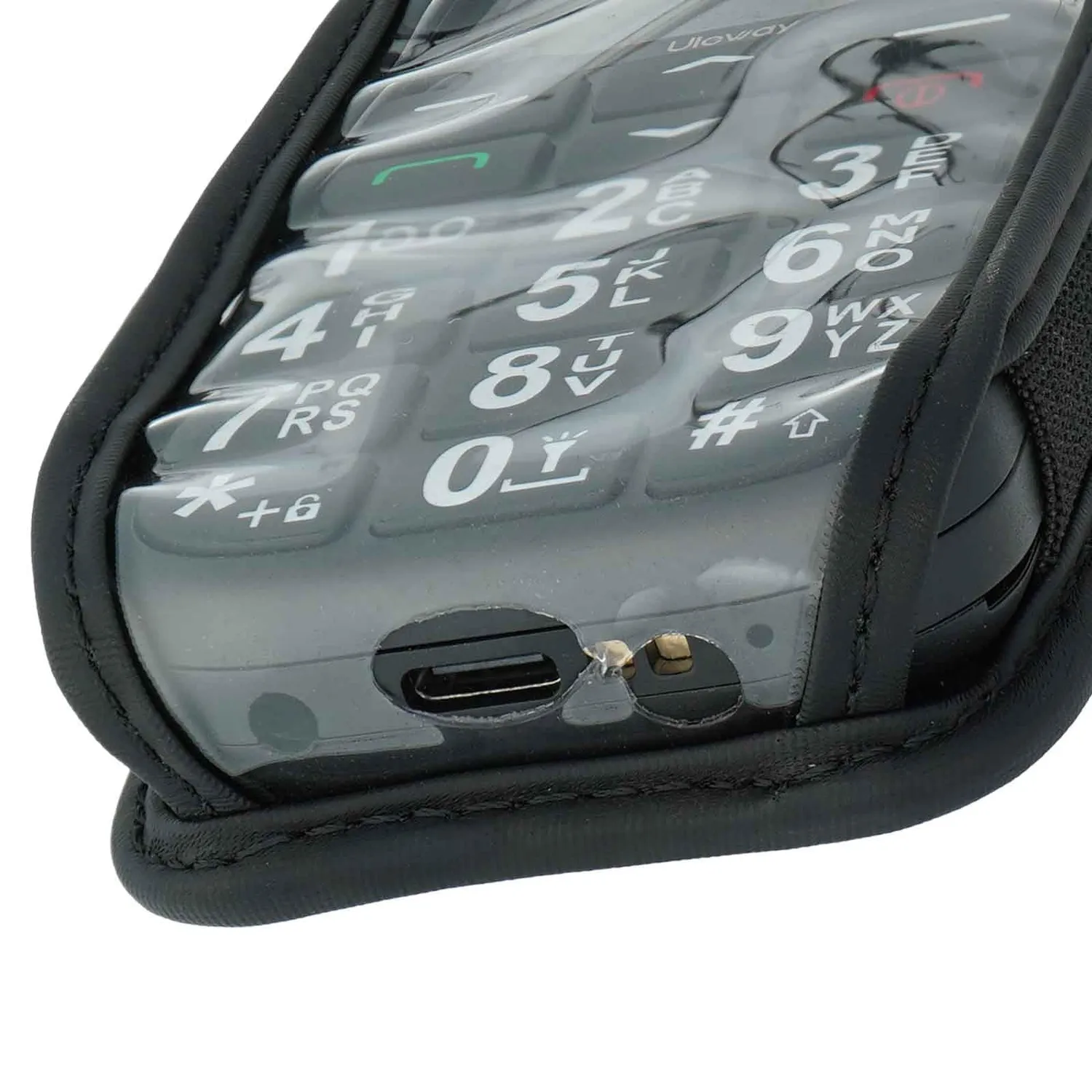 caseroxx Custodia cintura pelle Uleway G180 vera pelle nera