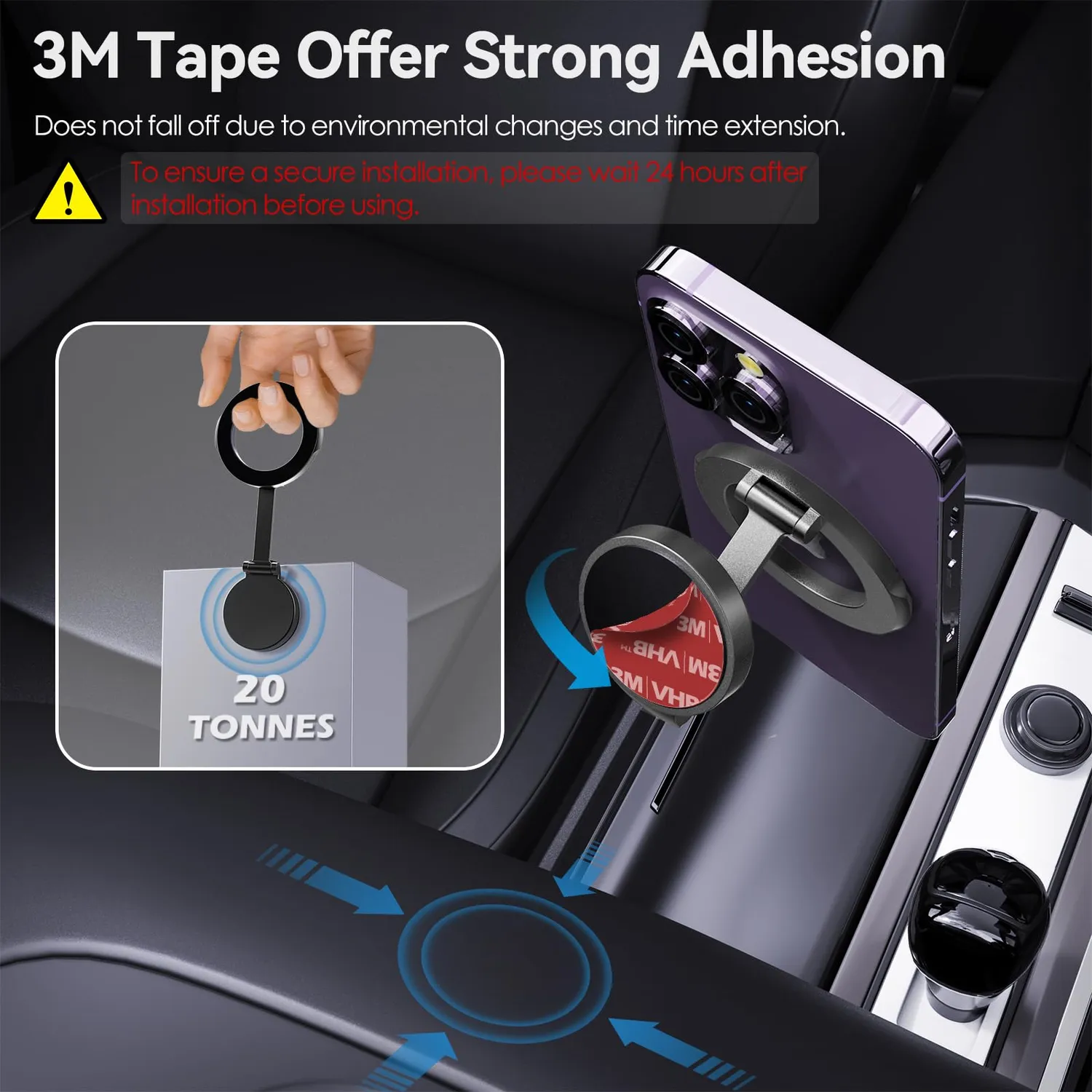 CloudValley Supporto Auto Magnetico MagSafe Nero 3M
