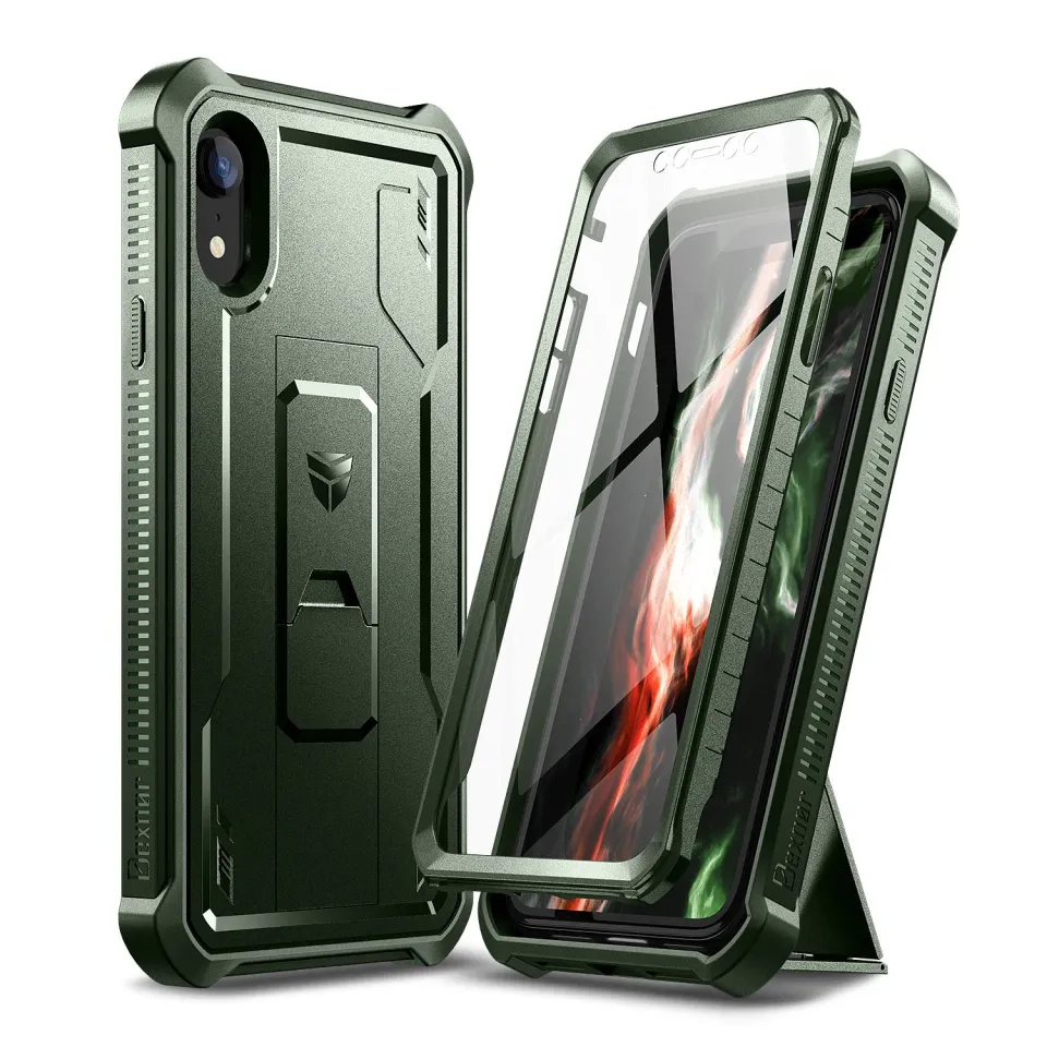 Dexnor iPhone XR cover antishock nera con pellicola