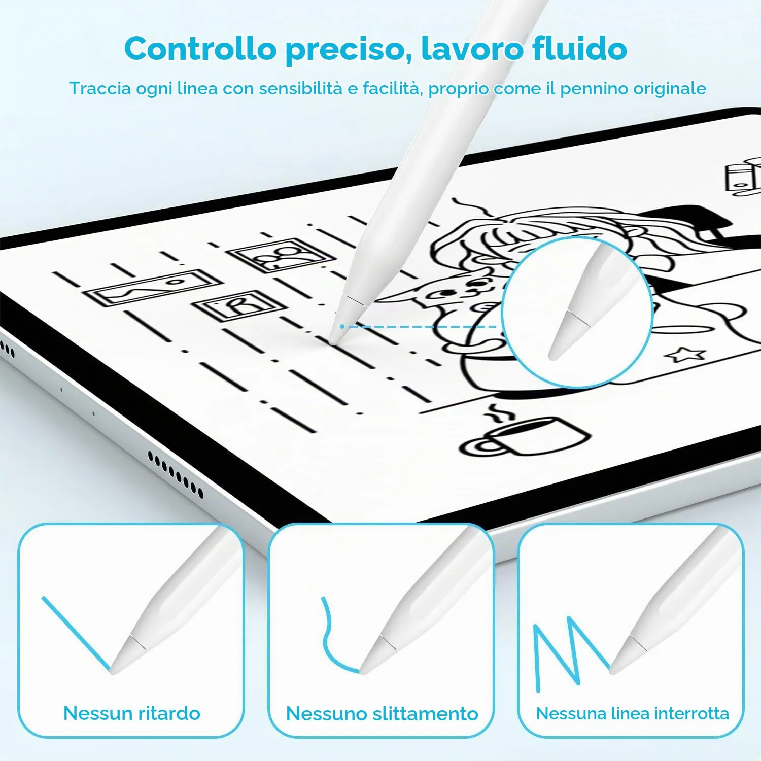 MoKo Punte Ricambio Apple Pencil 6 Pz Corte miste