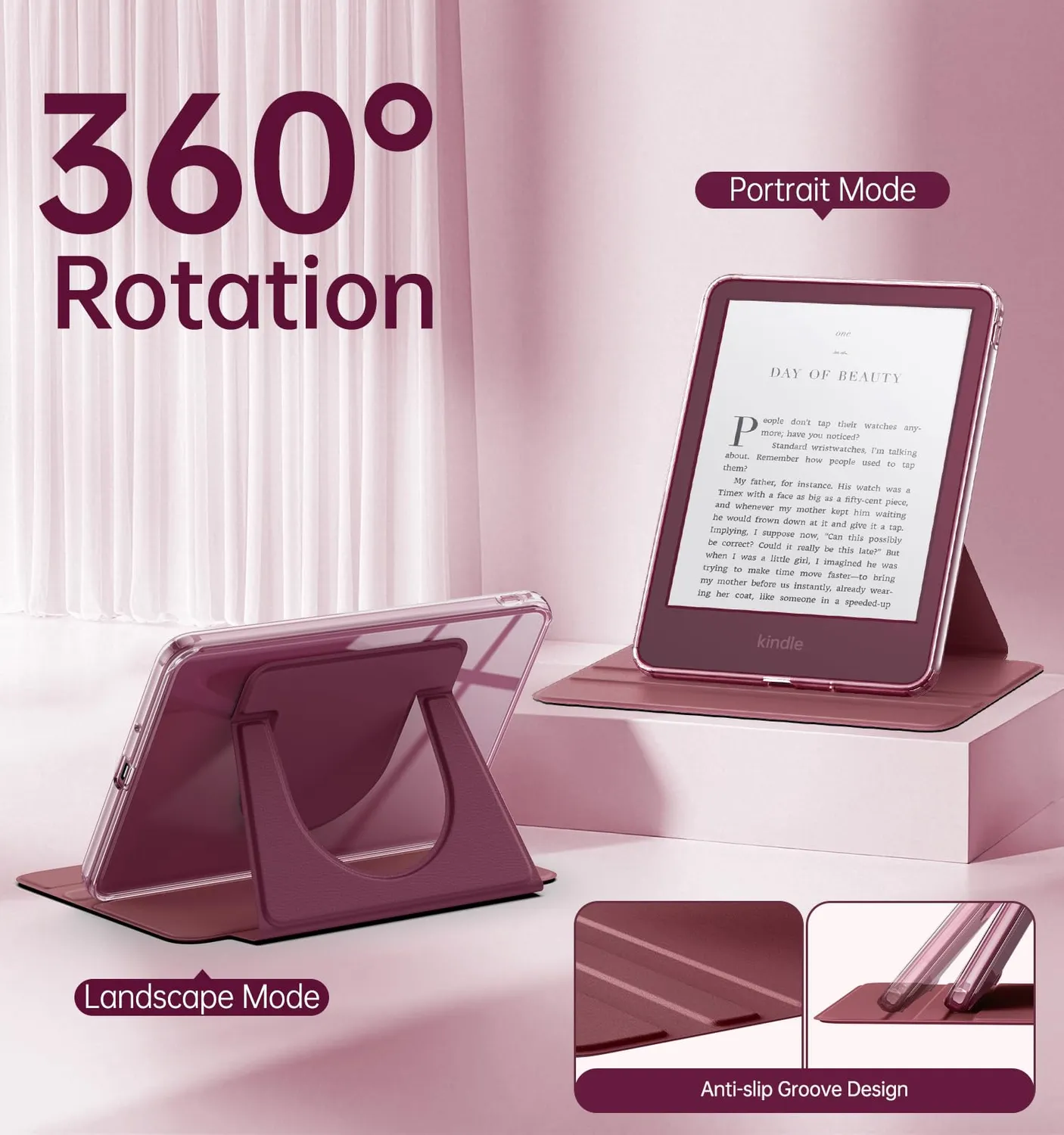 MoKo Cover Kindle Paperwhite 13a Gen 7" girevole 360° stand