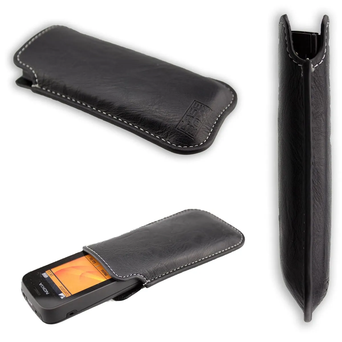caseroxx Business-Line Nokia 100/101 custodia marsupio nero pelle