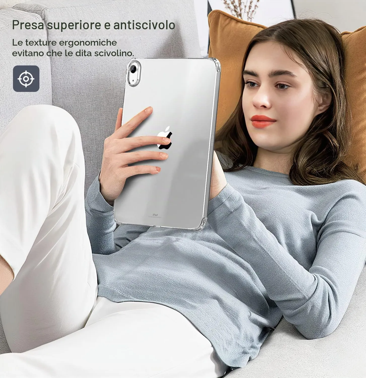 MoKo Cover iPad A16 11 2025 Trasparente TPU Antiurto