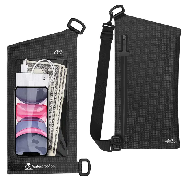 MoKo Custodia Impermeabile IPX8 Mini Nera con Tracolla