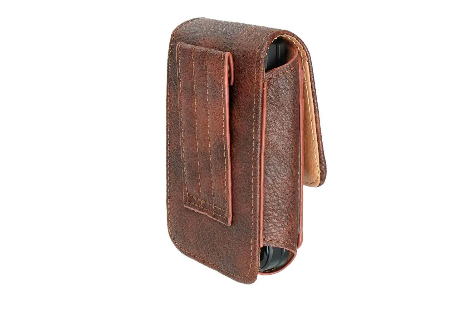 caseroxx Nokia 2720 Flip custodia cintura marrone pelle vera