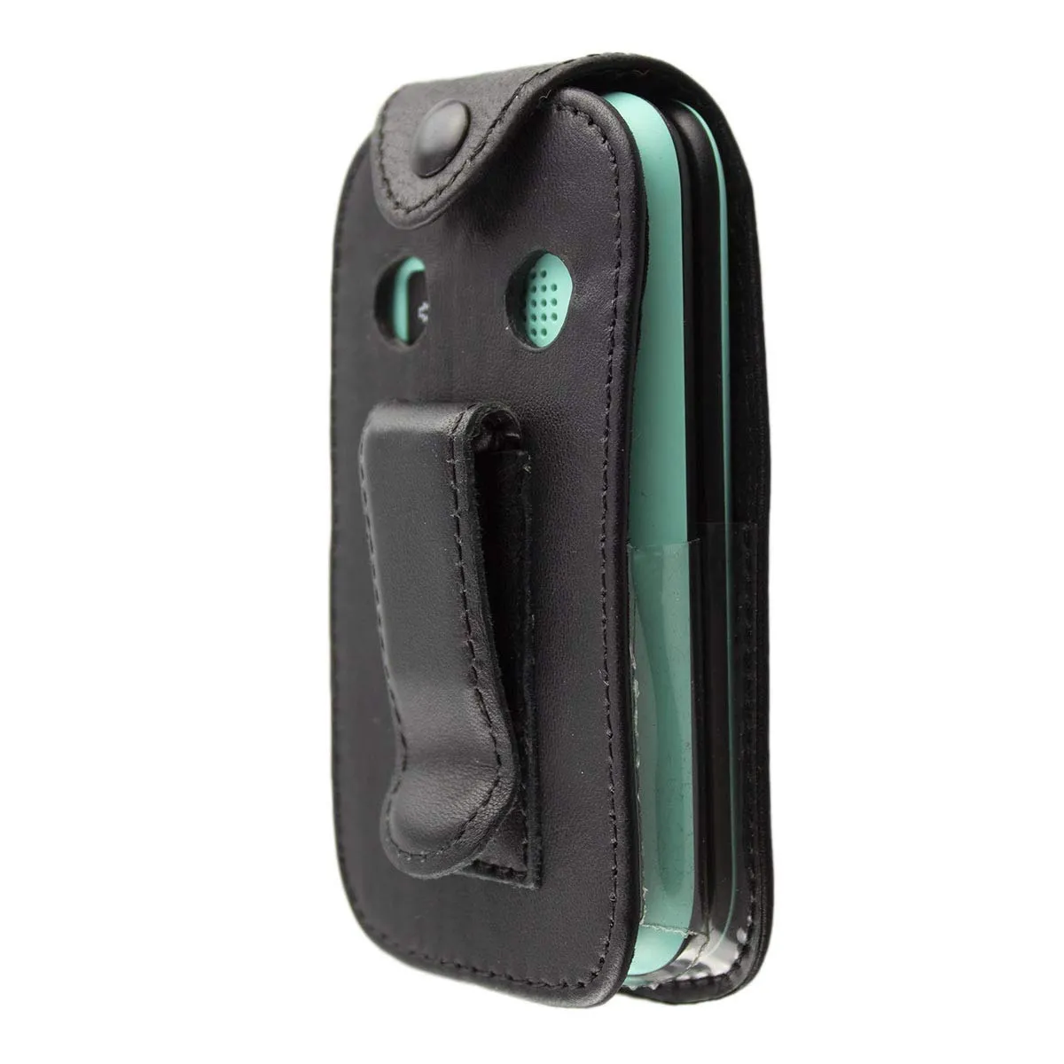 caseroxx Borsa Pelle Panasonic KX-TU400 nero con clip