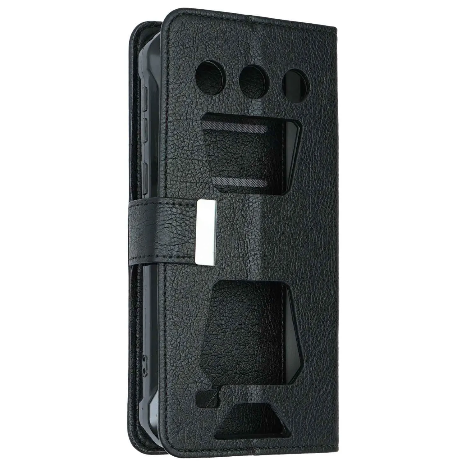 caseroxx Oukitel G5 cover a libro nera con stand